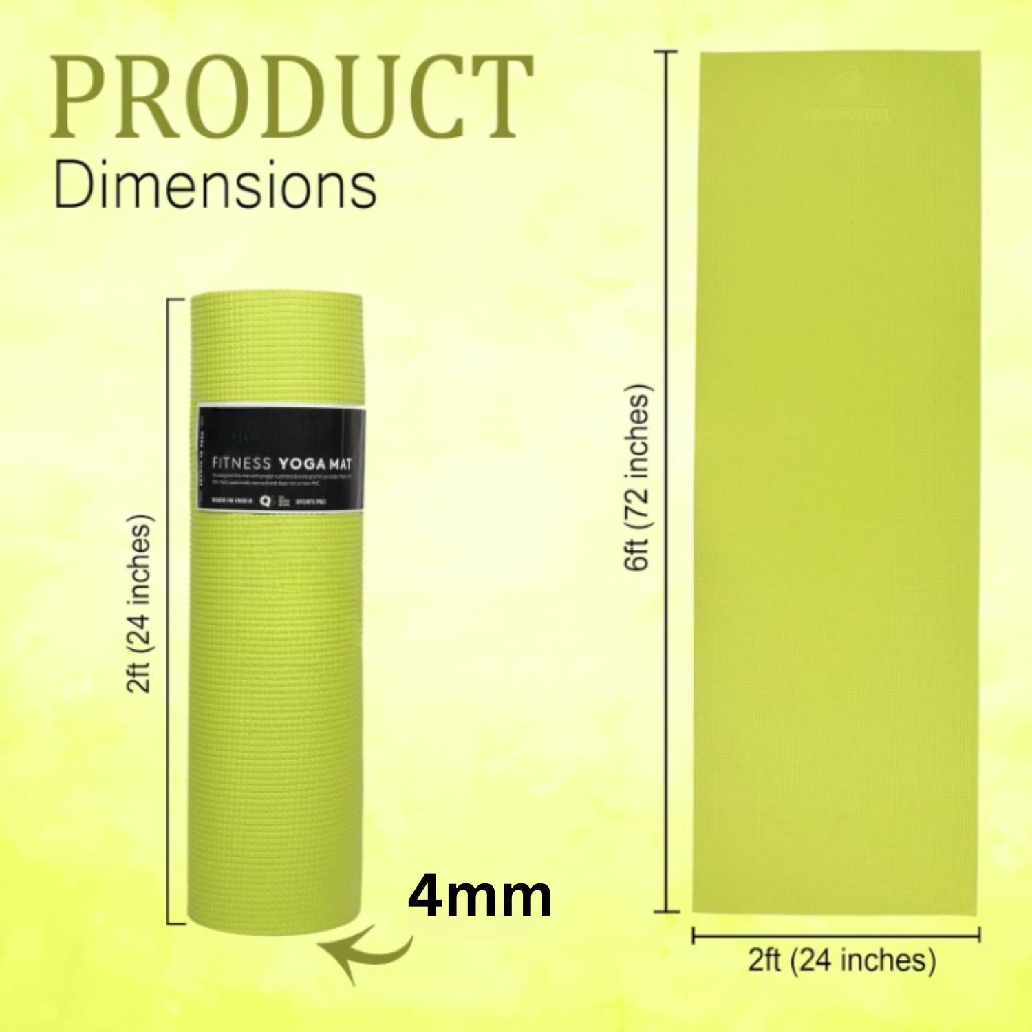 Image of Green Glow EVA Material 4mm Yoga Mat 4 mm Yoga Mat
