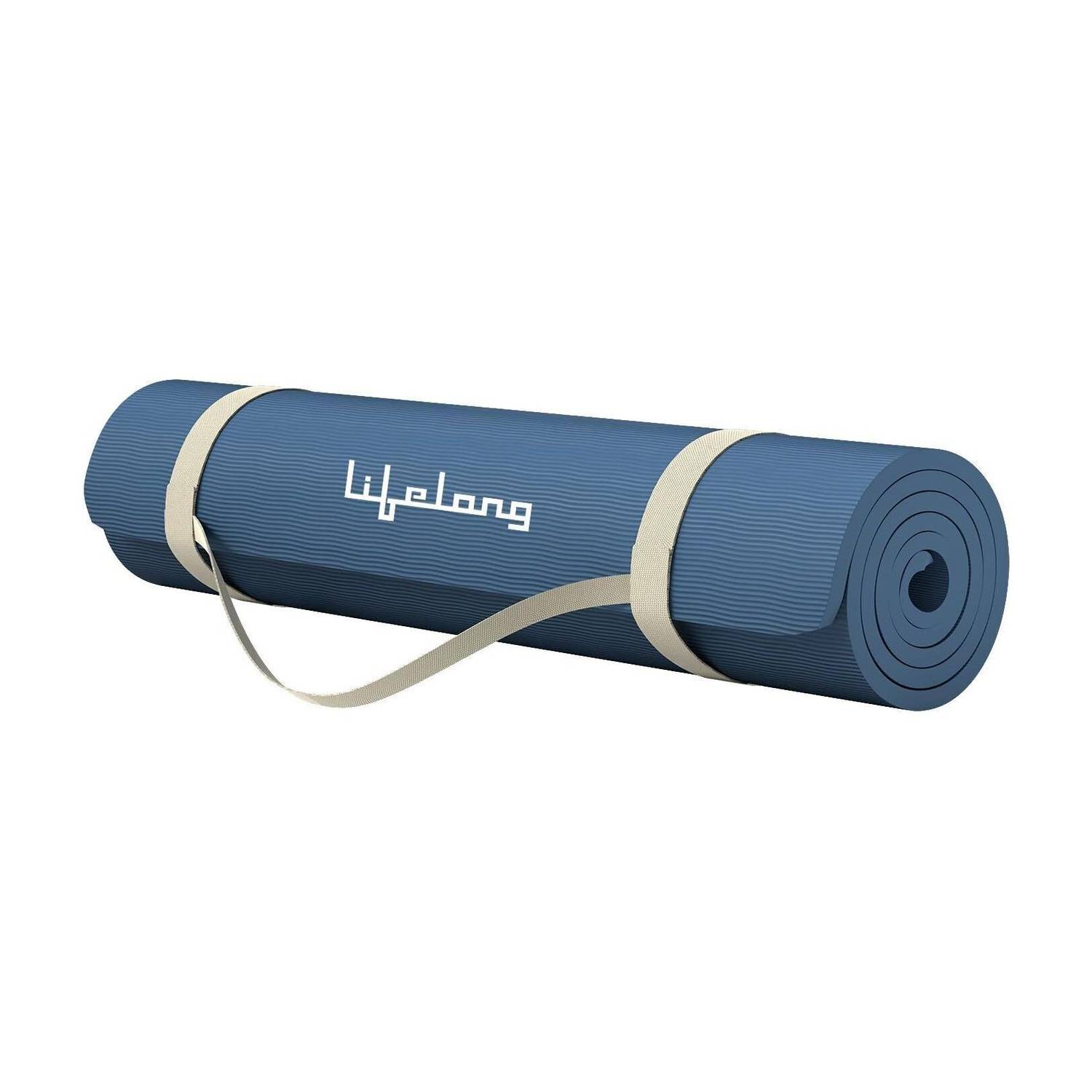 Lifelong Yoga Mat for Gym, Yoga & Home Workout | EVA Material 4mm Thick Anti-Slip Blue 4 mm Yoga Mat deal from flipkart