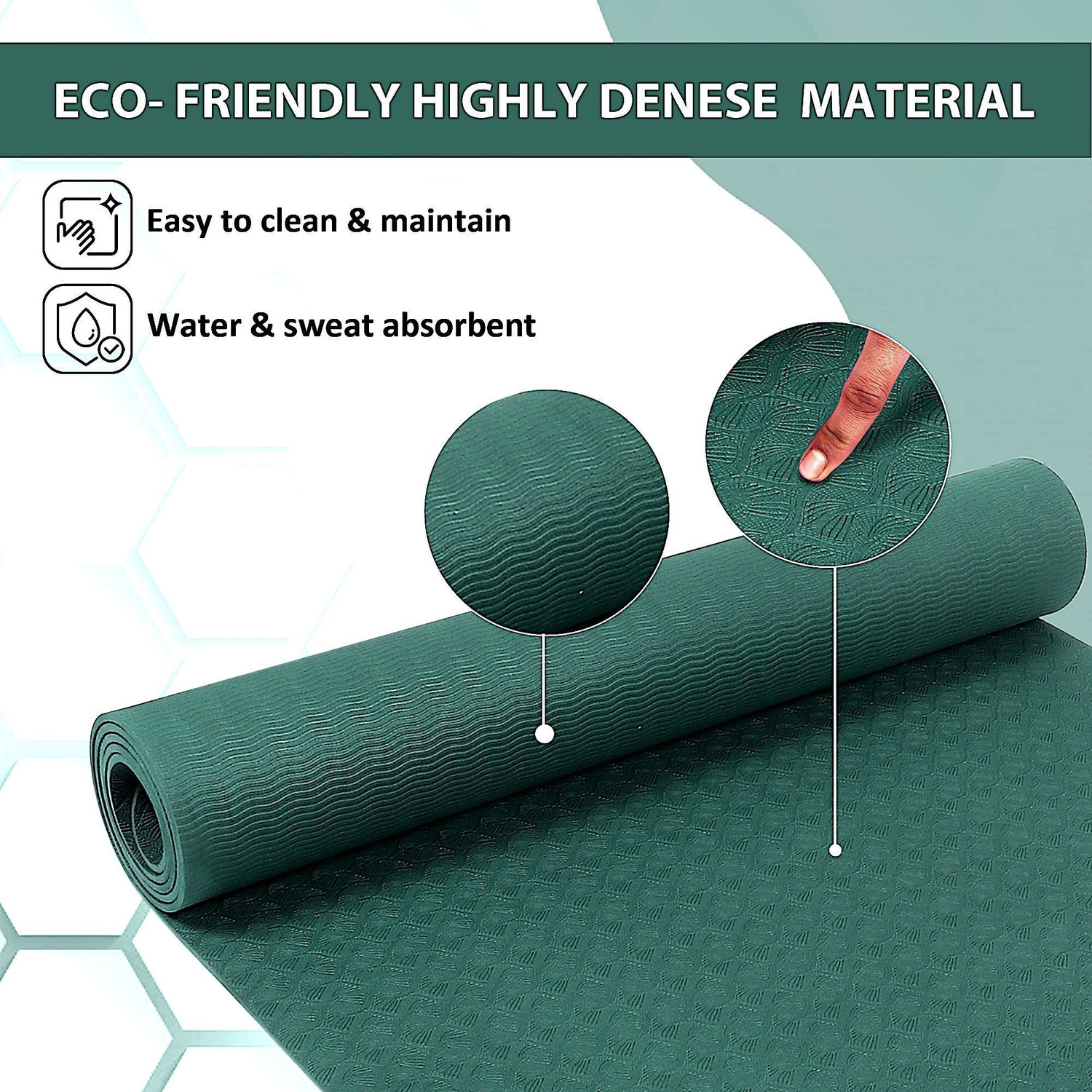 Image of YFMATS 6MM Premium Eva with Tpe blend Anti slip Tearless Sports Mat for men /women 6 mm Yoga Mat