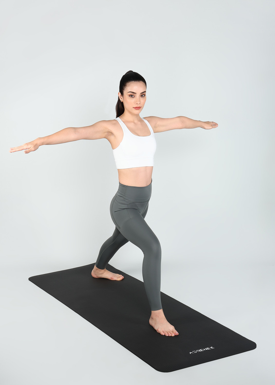 Image of Adrenex by Flipkart Active NBR Exercise and Yoga Mat, Non Toxic Phthalate Free with Strap Black 8 mm Yoga Mat