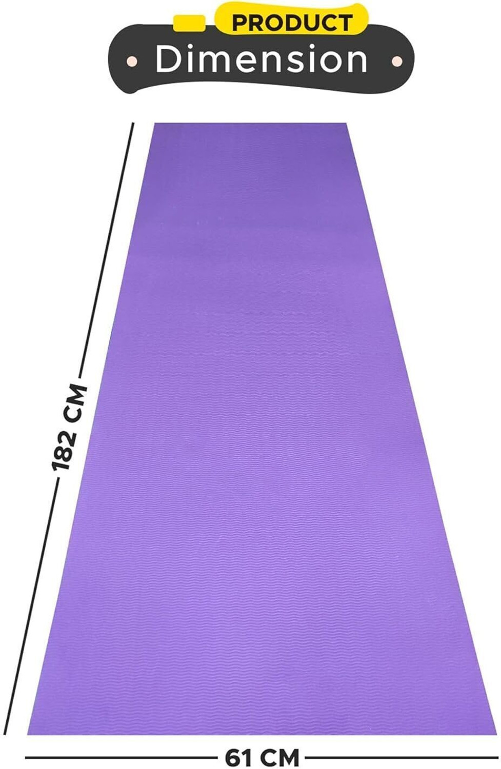 Image of Fitmate Gym Workout and Flooring Exercise Long Size Yoga Mat for Men Women 4 mm Yoga Mat Purple 4 mm Yoga Mat