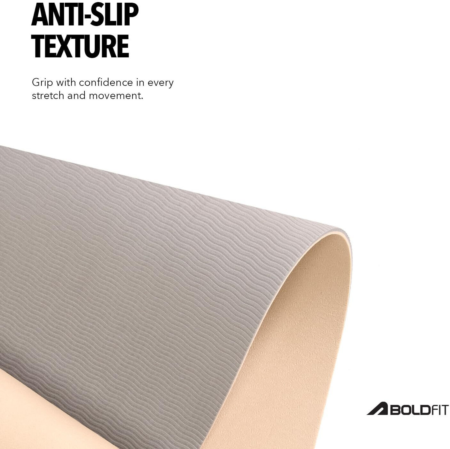 Image of BOLDFIT Yoga Mat for Men & Women - Durable Gym Mat for Floor Use & Sports Grey 6 mm Yoga Mat