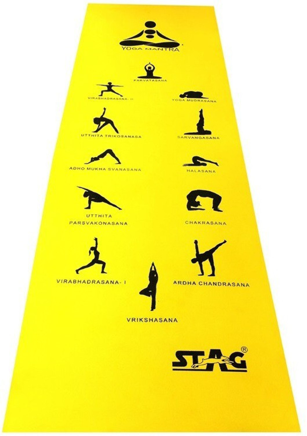 Image of STAG Yoga Mantra ASANA Yellow 4 mm Yoga Mat