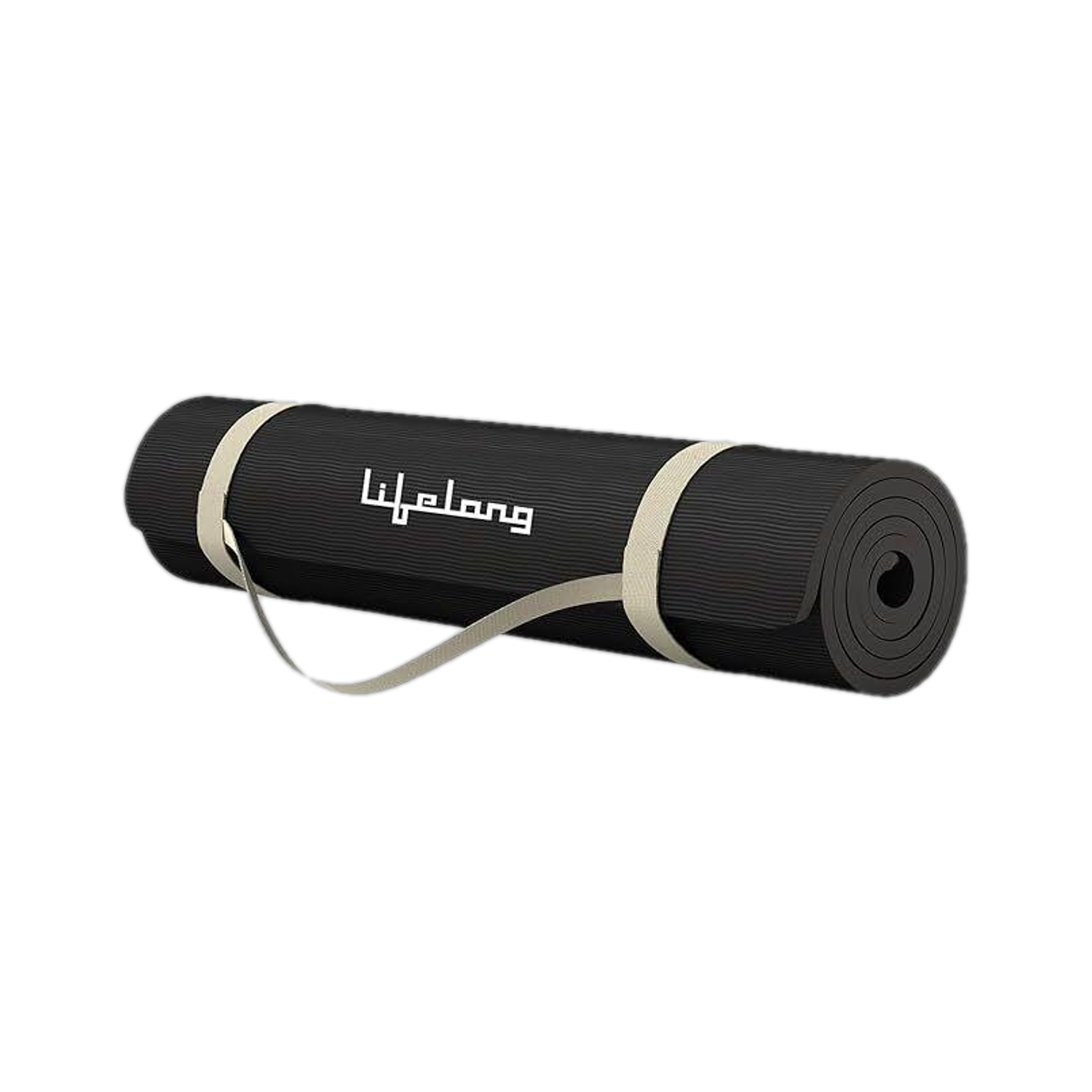 Lifelong LLYM94 EVA Material Anti-Slip Mat With Cover For Men & Women Black 6 mm Yoga Mat