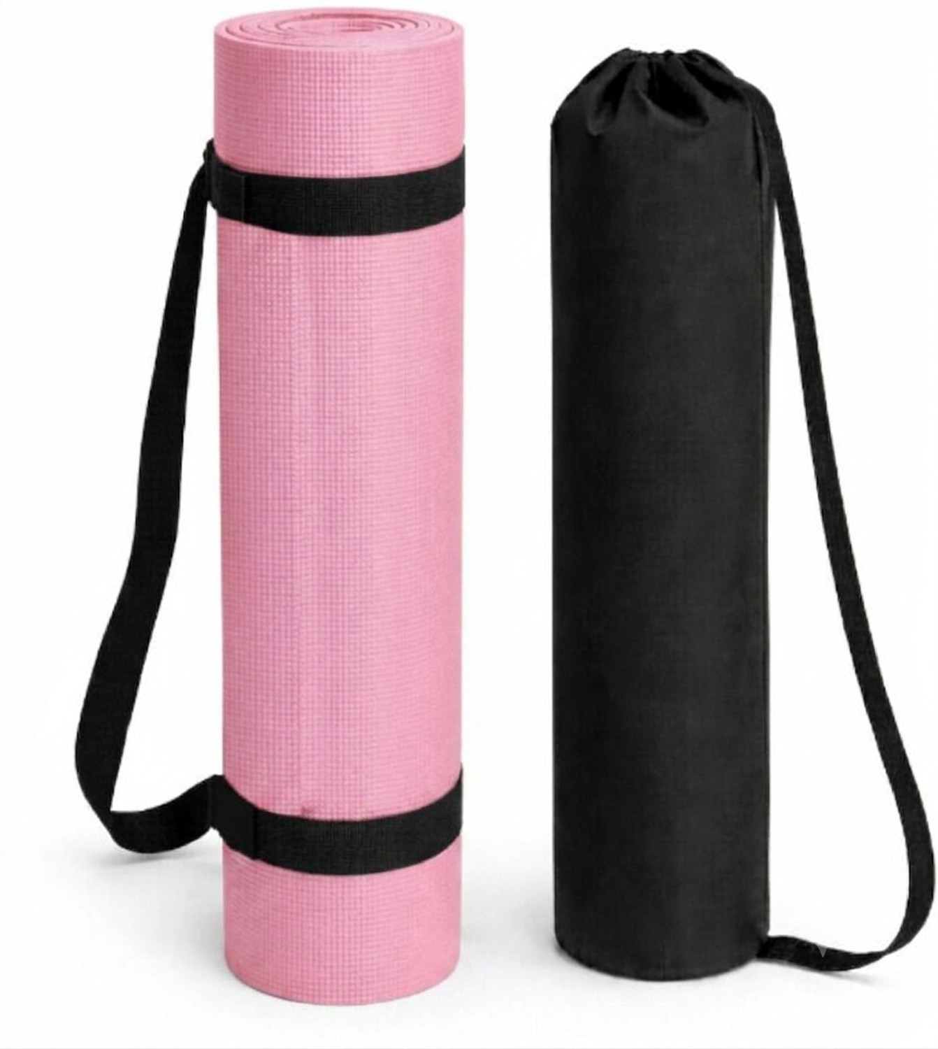Image of AURABASE Premium EVA Yoga Mat with Carrying Bag, Anti Skid, Home & Gym, Men( 4 mm Yoga Mat