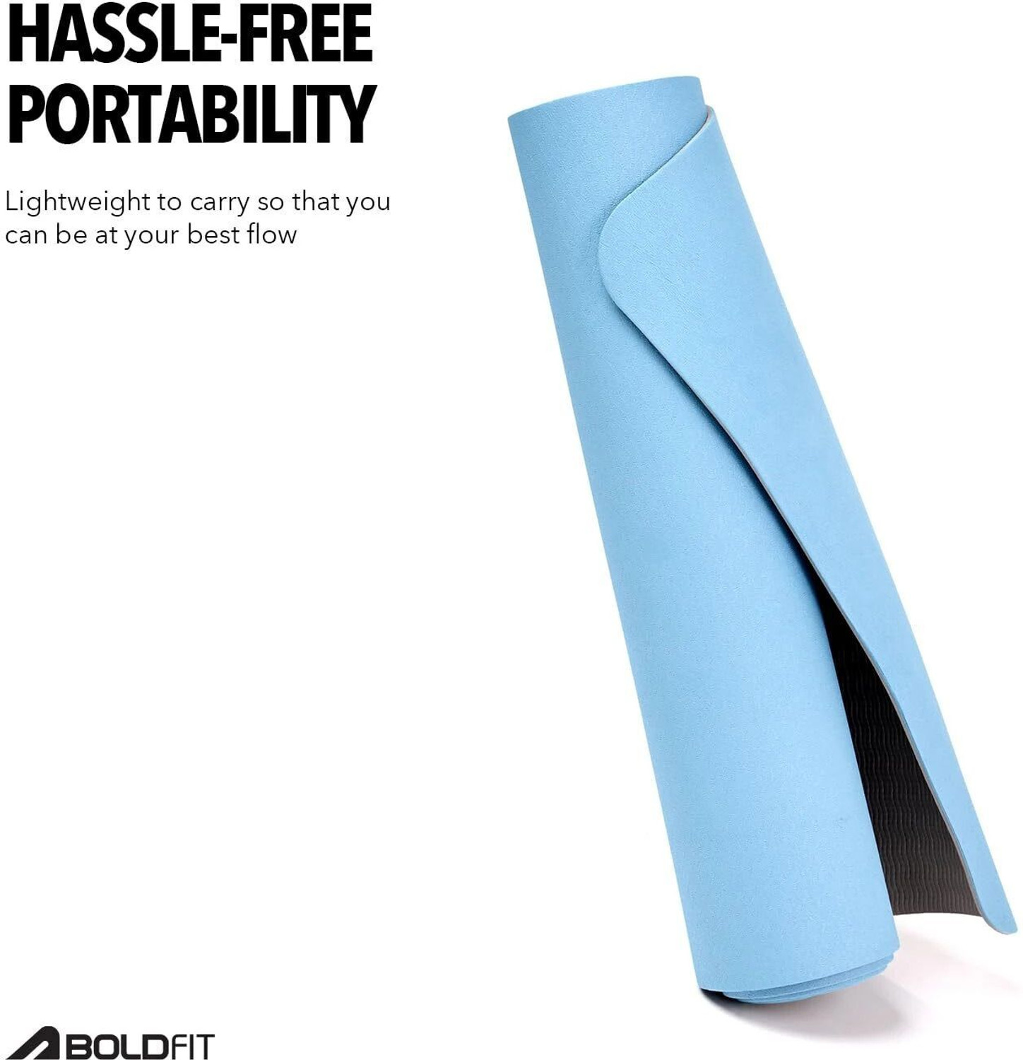 Image of BOLDFIT Yoga Mat for Men & Women - Durable Gym Mat for Floor Use & Sports Grey 6 mm Yoga Mat