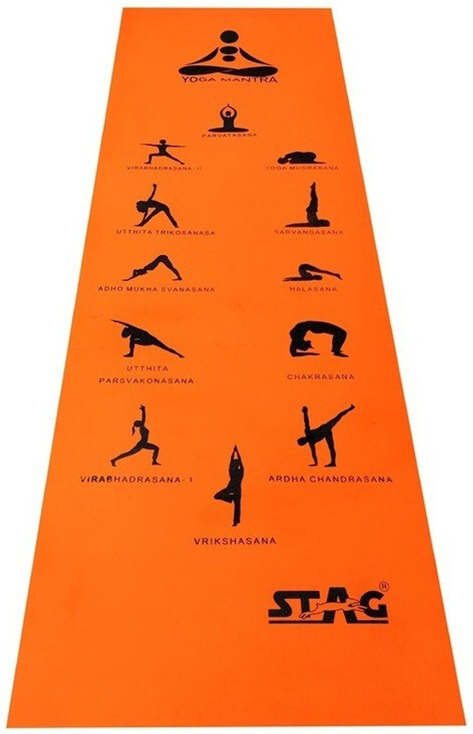 Image of STAG Yoga Mantra Asana Orange 12 mm Yoga Mat