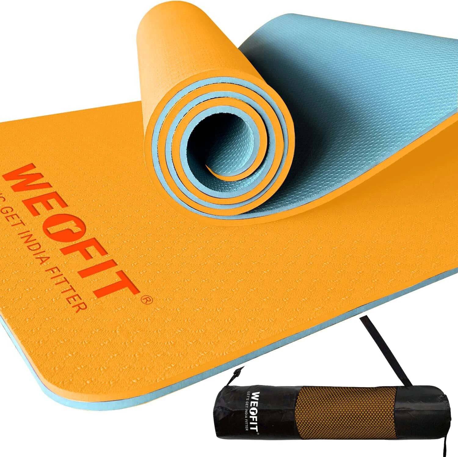 WErFIT 6mm TPE Yoga Mat with Bag (2.5 x 6 FT) for Home Gym Workou
