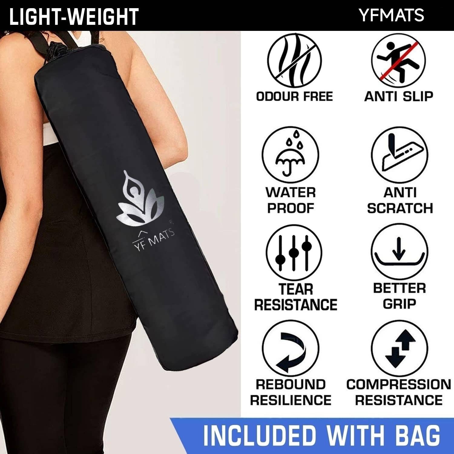 YFMATS 6MM Maroon Yoga Mat - Image 5