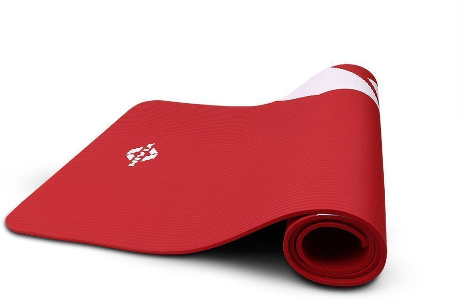 Image of NIVIA Flow Yoga Mat For Men and Women, NBR Material with Carrying Strap Red 13 mm Yoga Mat