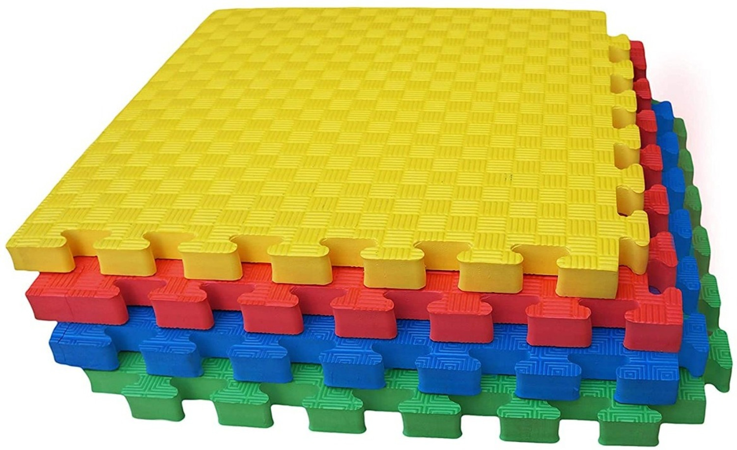 Image of TECHZAGE Interlocking EVA Soft Foam Exercise Floor Play Mats 12 mm Exercise & Gym Mat