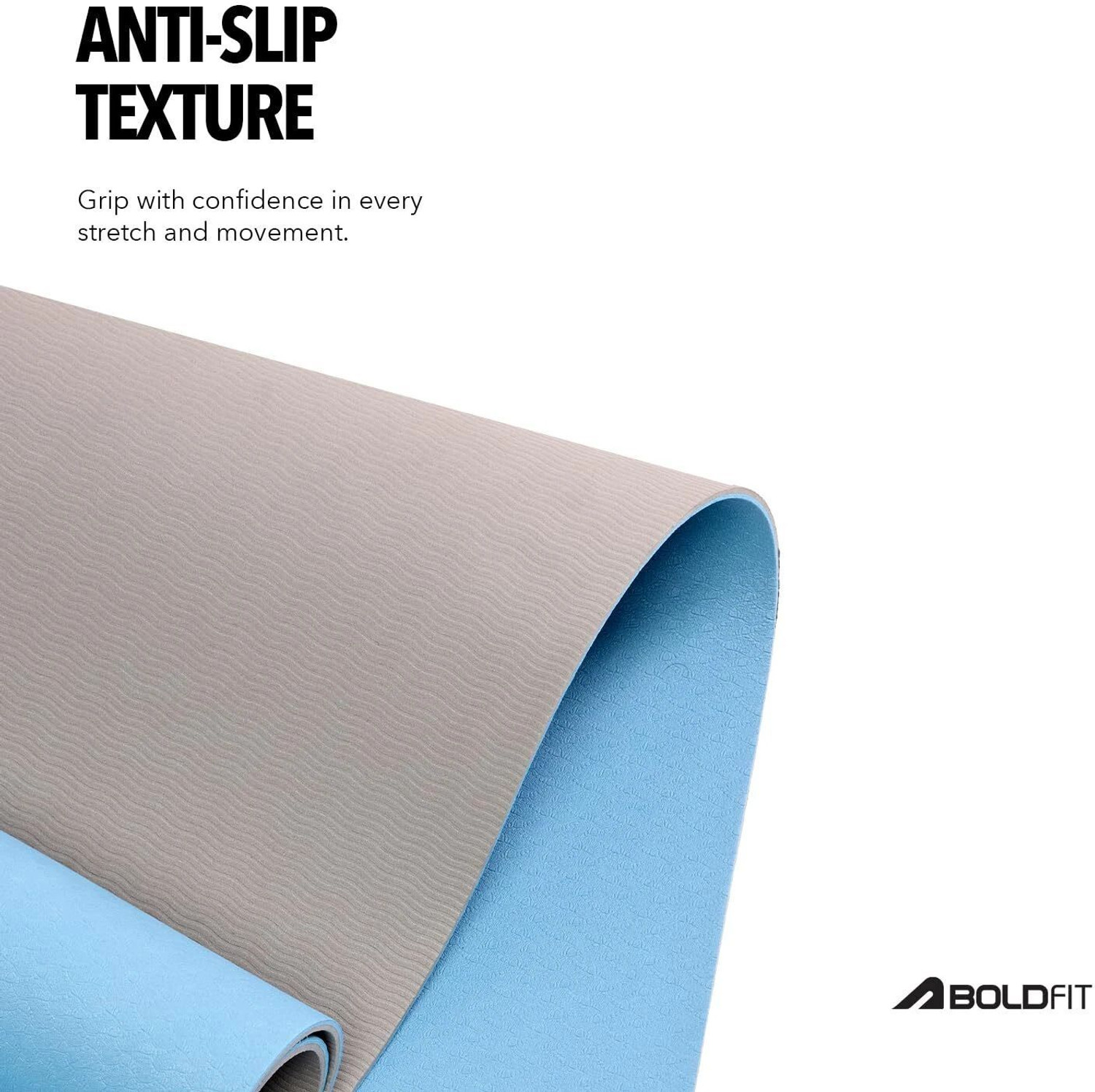 Image of BOLDFIT Yoga Mat for Men & Women - Durable Gym Mat for Floor Use & Sports Grey 6 mm Yoga Mat