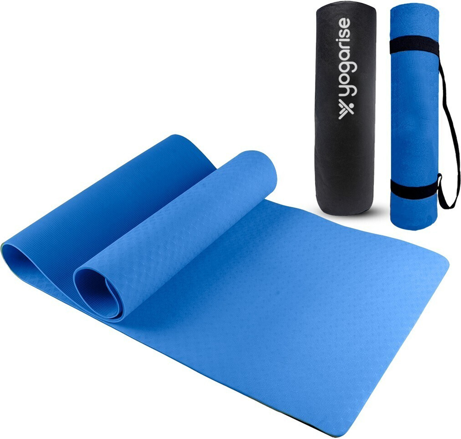 Image of YOGRISE 6mm Yoga Mat with Shoulder Strap & Bag Yoga mats for Home Gym & Outdoor Workout 6 mm Yoga Mat