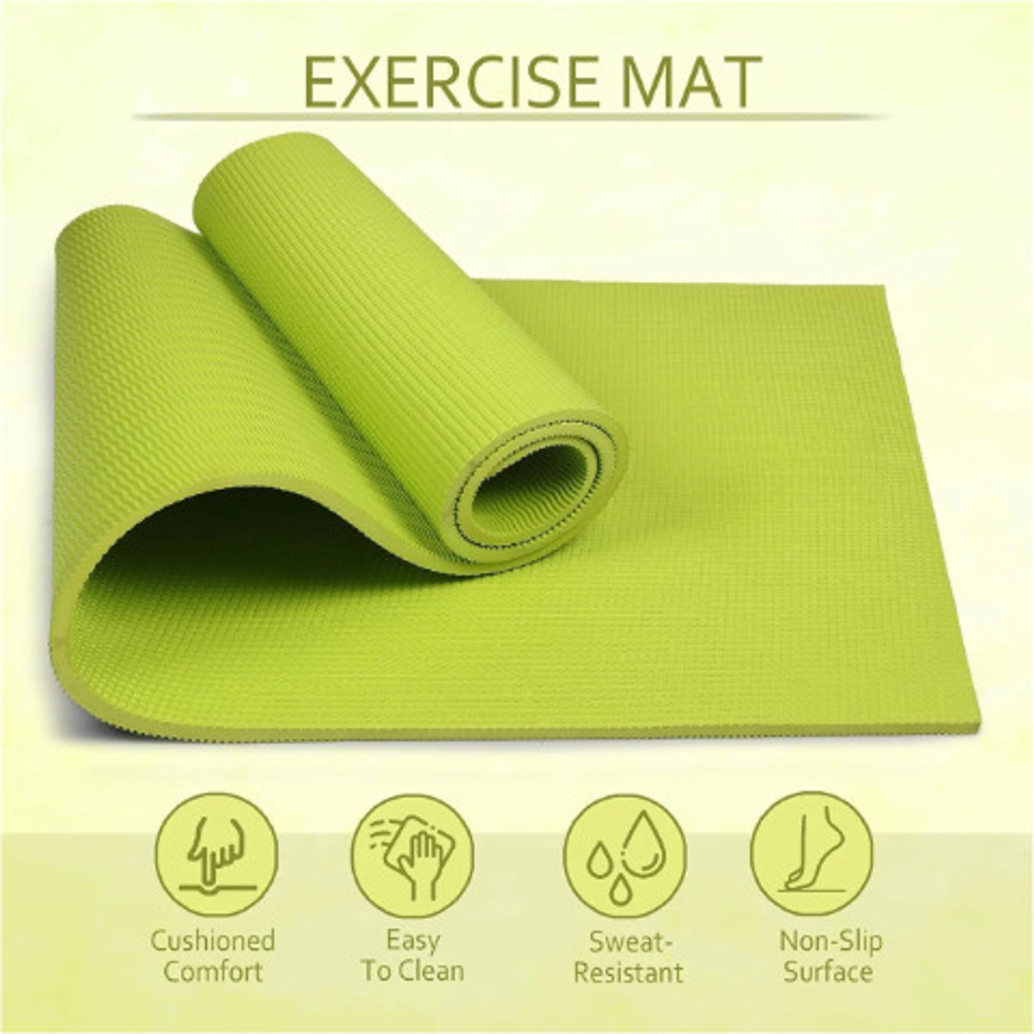 Image of Green Glow EVA Material 4mm Yoga Mat 4 mm Yoga Mat