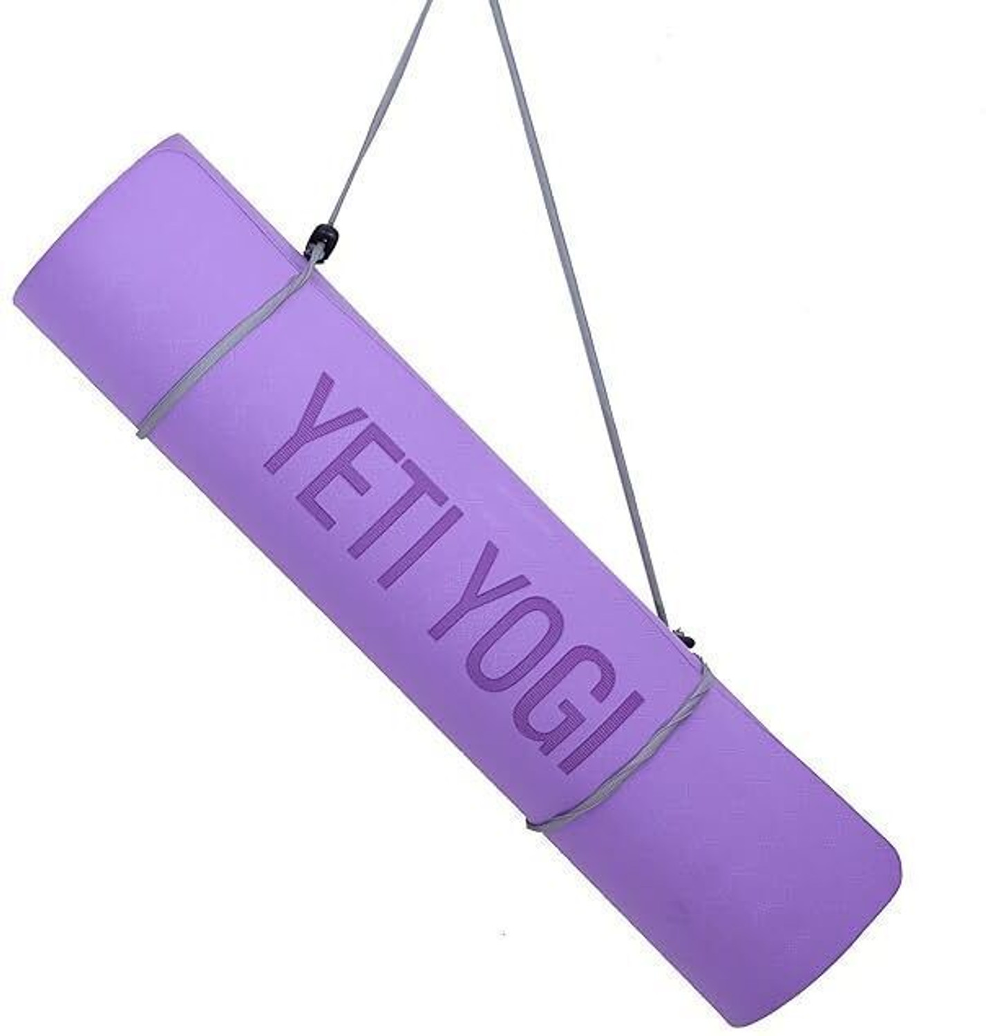 Image of YETI YOGI TPE Yoga Mat 8mm Anti Slip Eco Friendly Exercise Fitness Mat With Carrying Strap Green 8 mm Yoga Mat