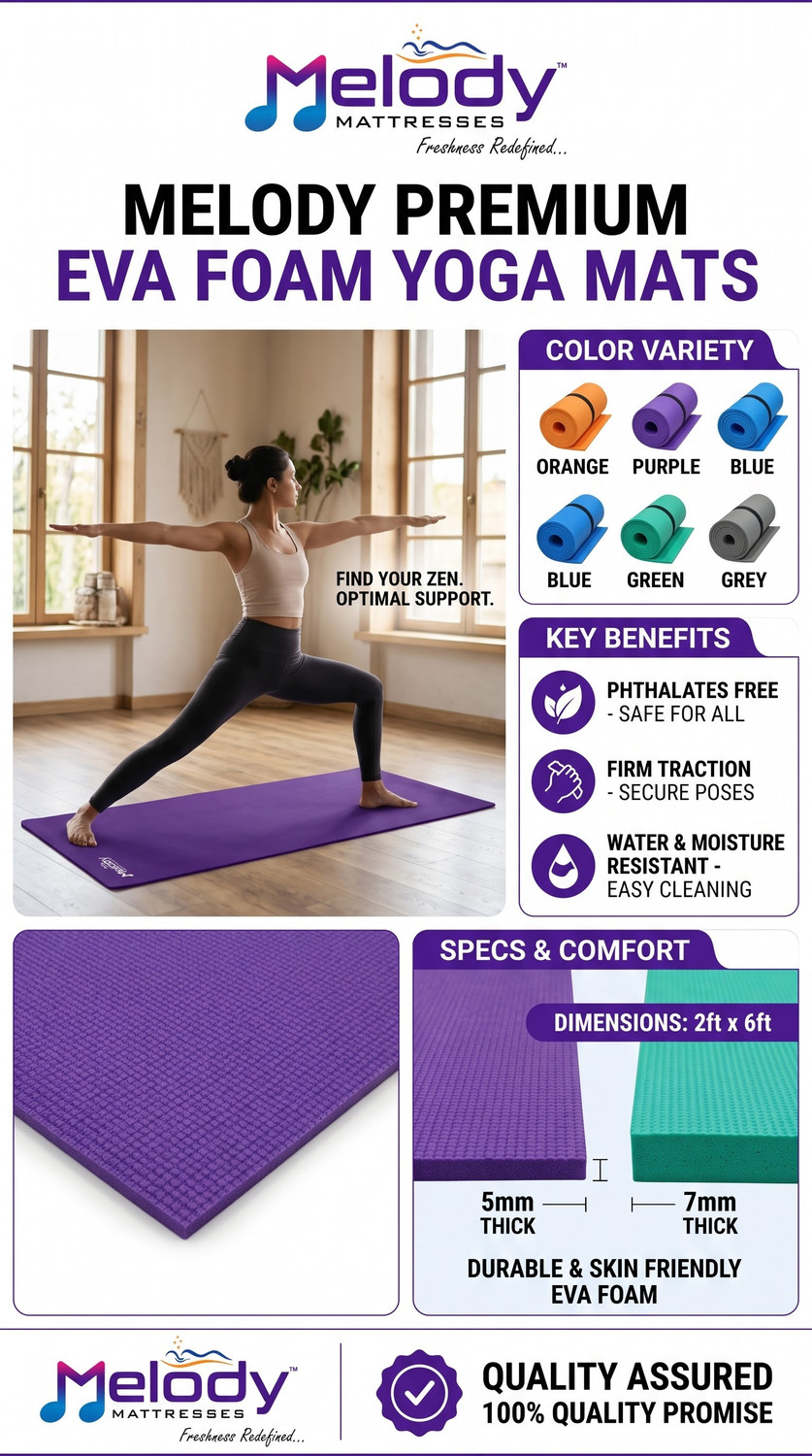 Image of Melody Mattresses Melody Yoga mats Purple 5 mm Yoga Mat