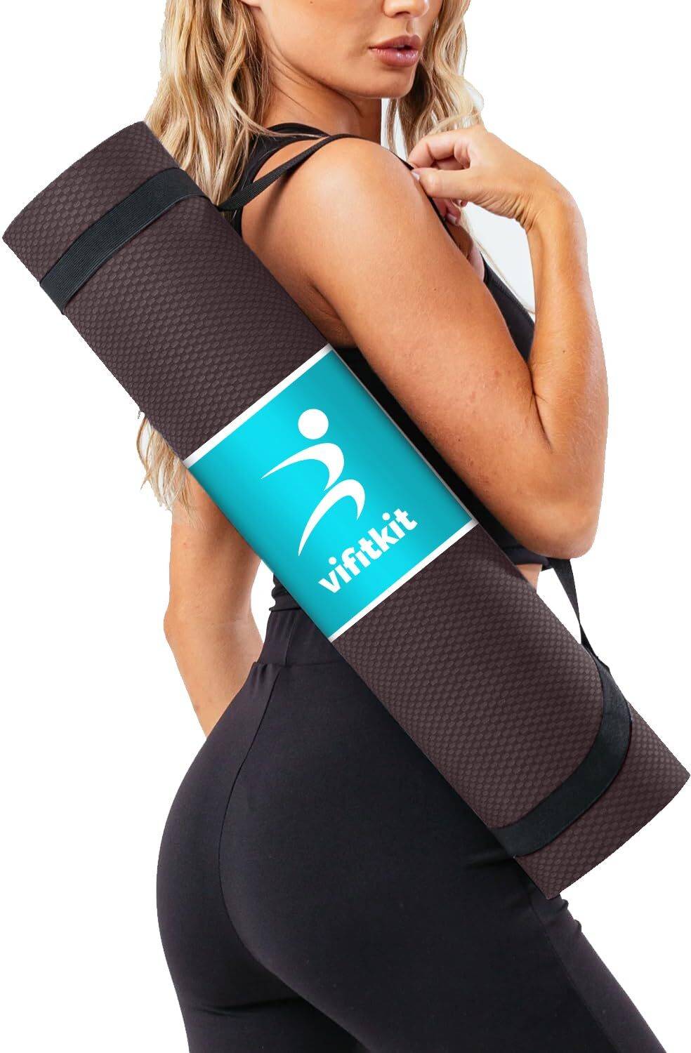 VIFITKIT By Yogarise Anti-Skid Exercise Mat with Carry Bag for Ho