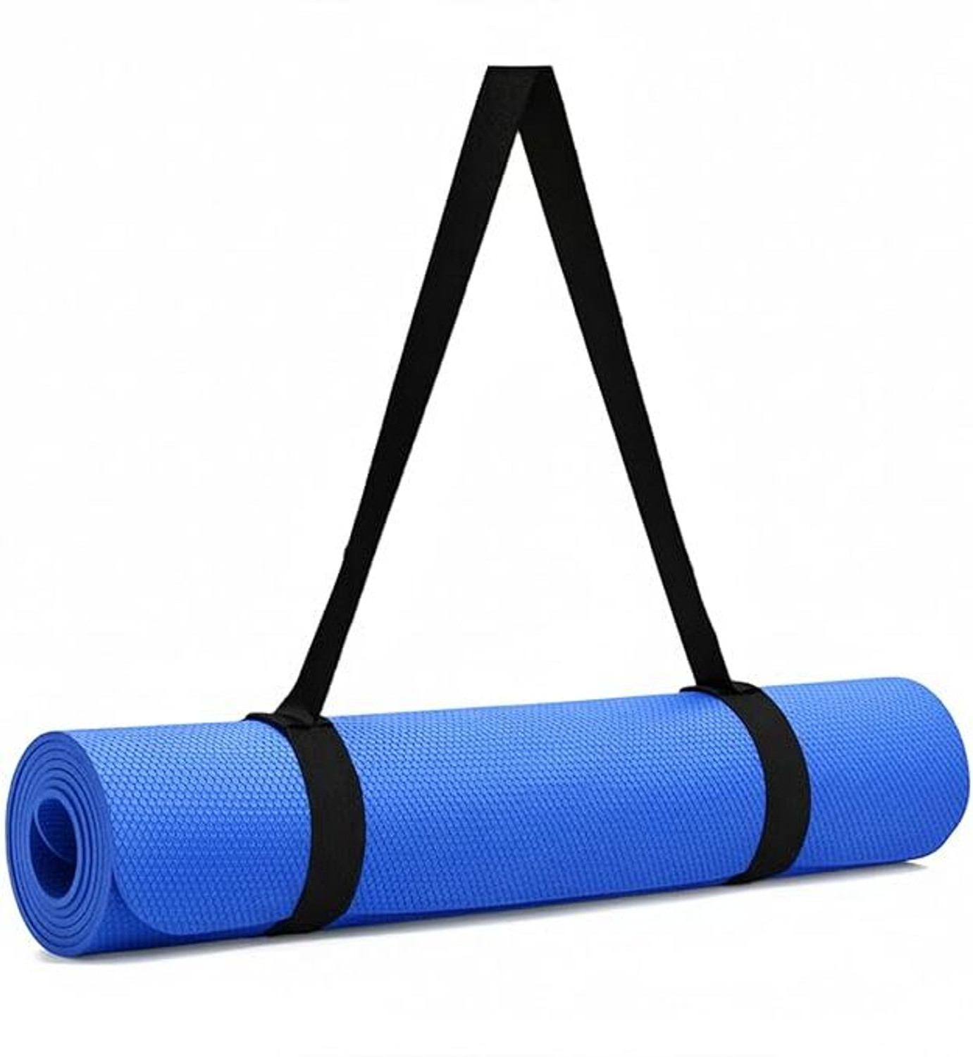 Image of laxmi traders 4mm Premium EVA Yoga Mat blue Anti Skid, Home Exercise&Gym workout Blue 4 mm Yoga Mat
