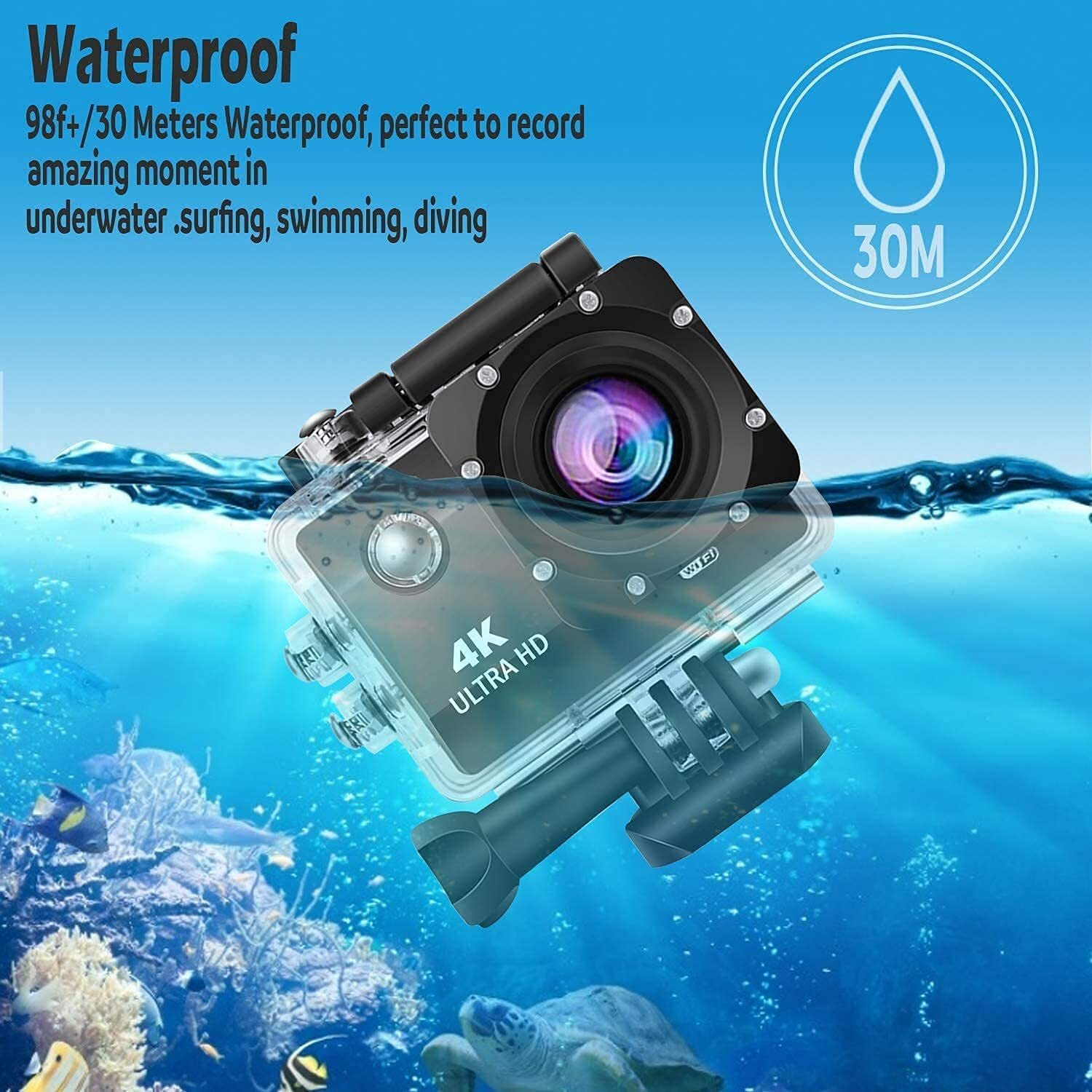 Image of SmartCam GoPro Action camera 4k 4K Digital Action Camera with Accessories Kit - Bike & Helmet Mount Sports and Action Camera