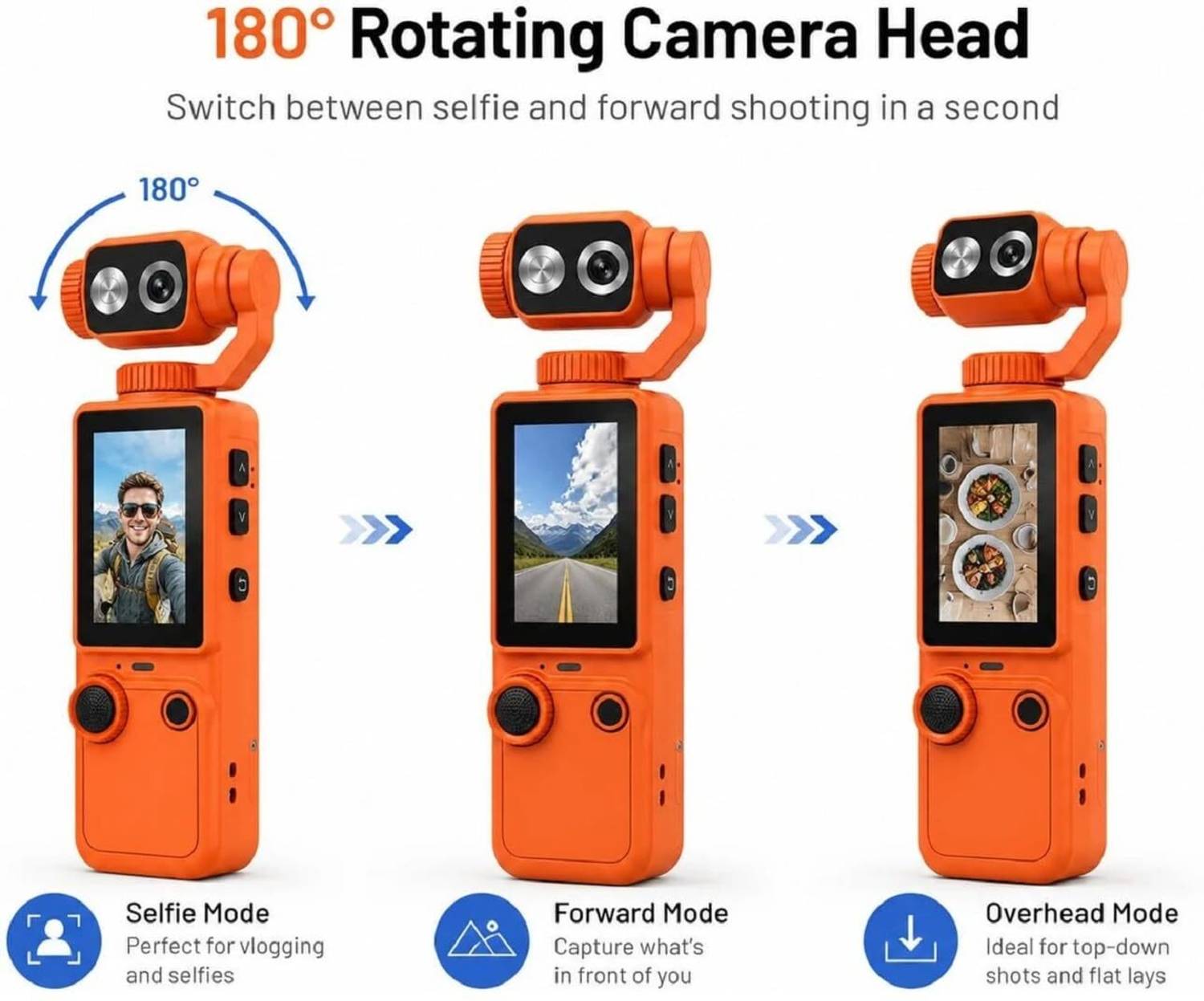 BEAMFORGE 4K Vlogging Camera with 180 Rotating Lens - Image 5