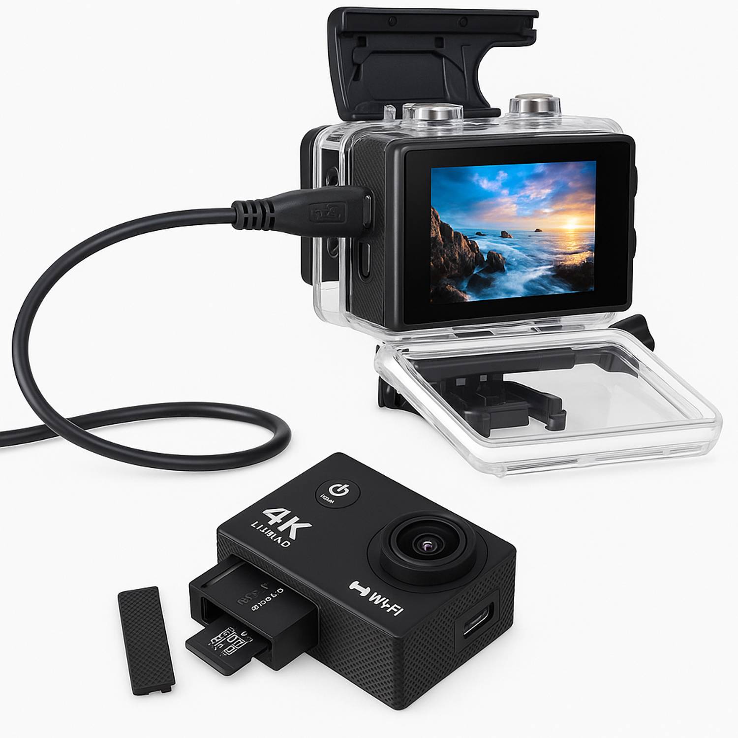 TOTAL 4K H4 Action Camera 4k20MP Wifi 30M Waterproof Action Camera Sports DV Camcorde Sports and Action Camera