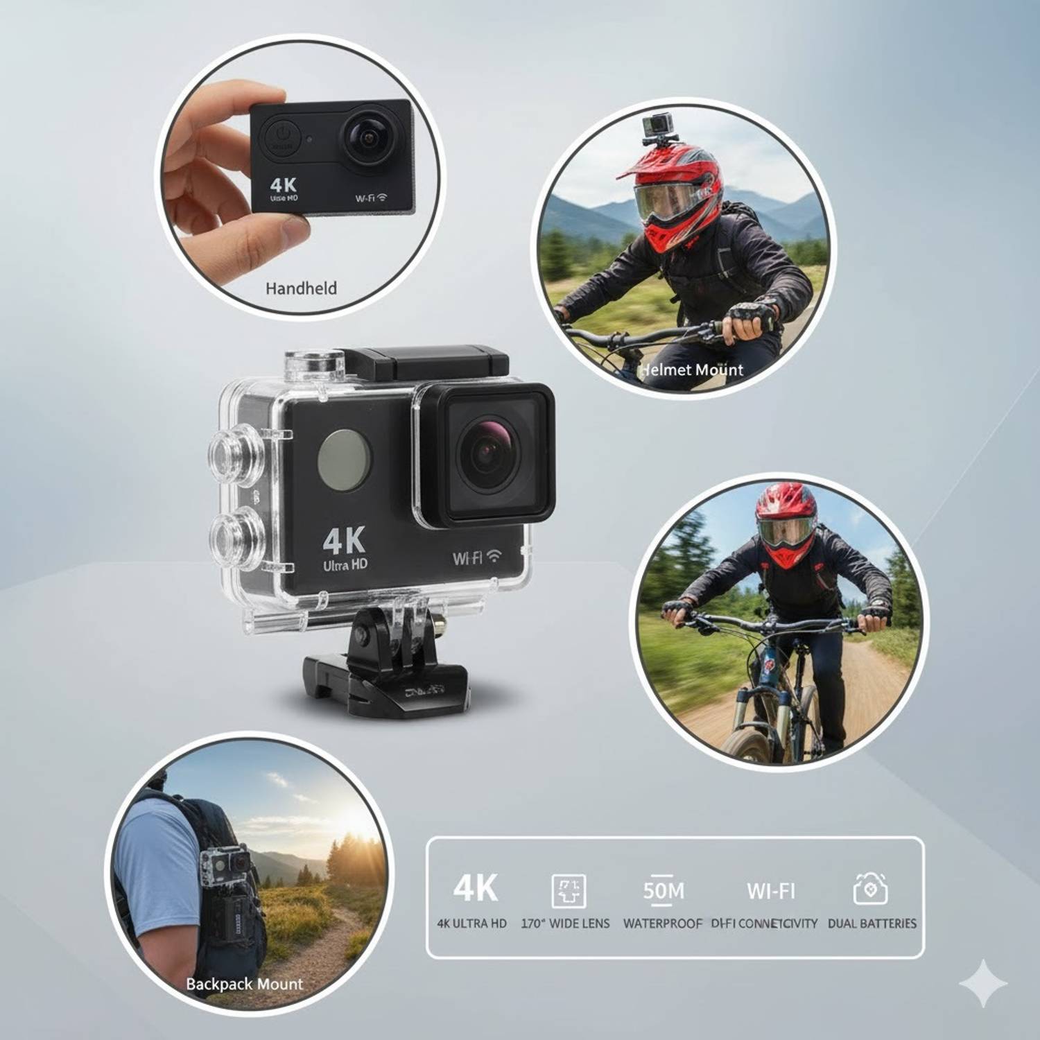 PIXELOX Premium Sports and Bike Camera 4K - Image 4