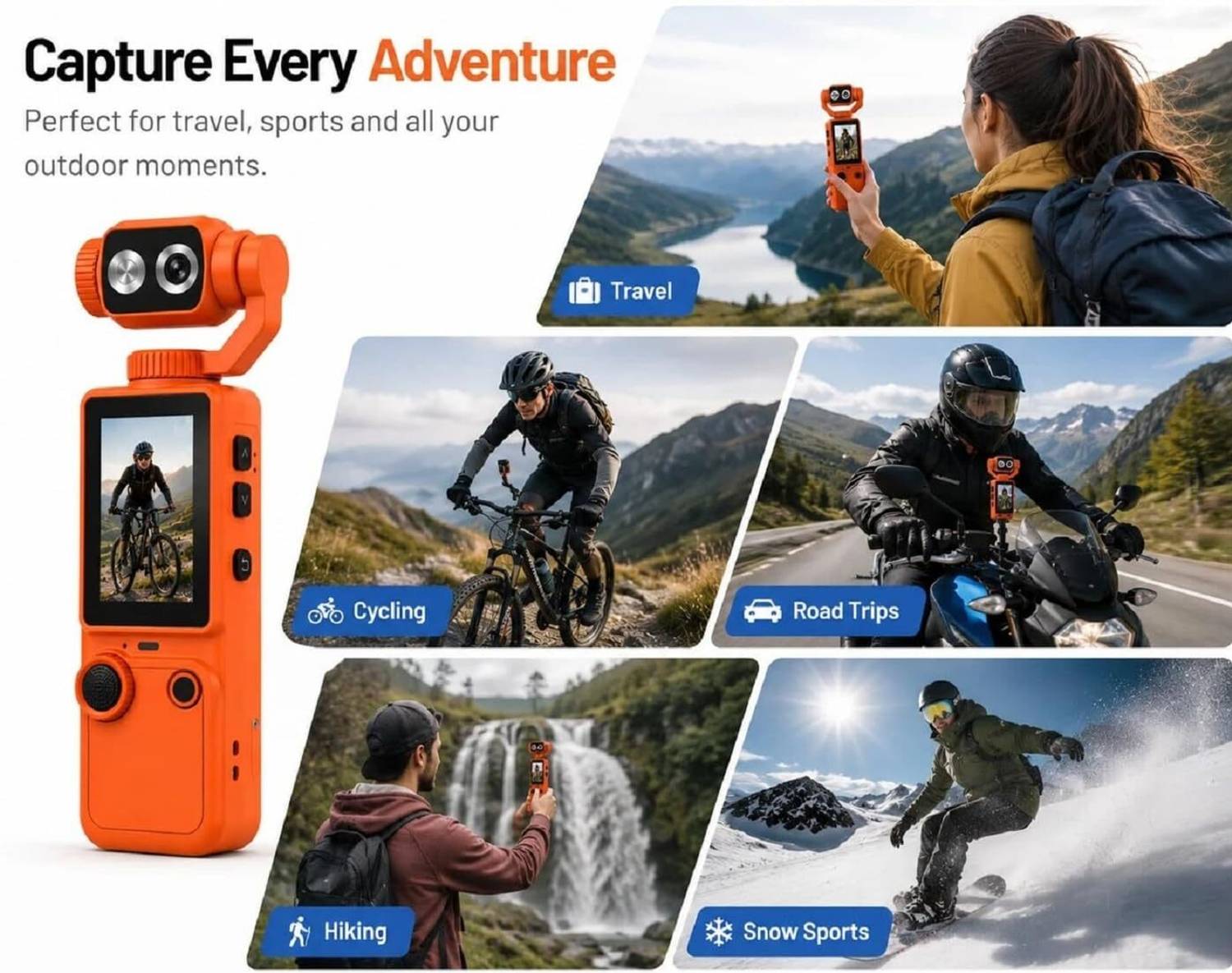 BEAMFORGE 4K Vlogging Camera with 180 Rotating Lens - Image 4