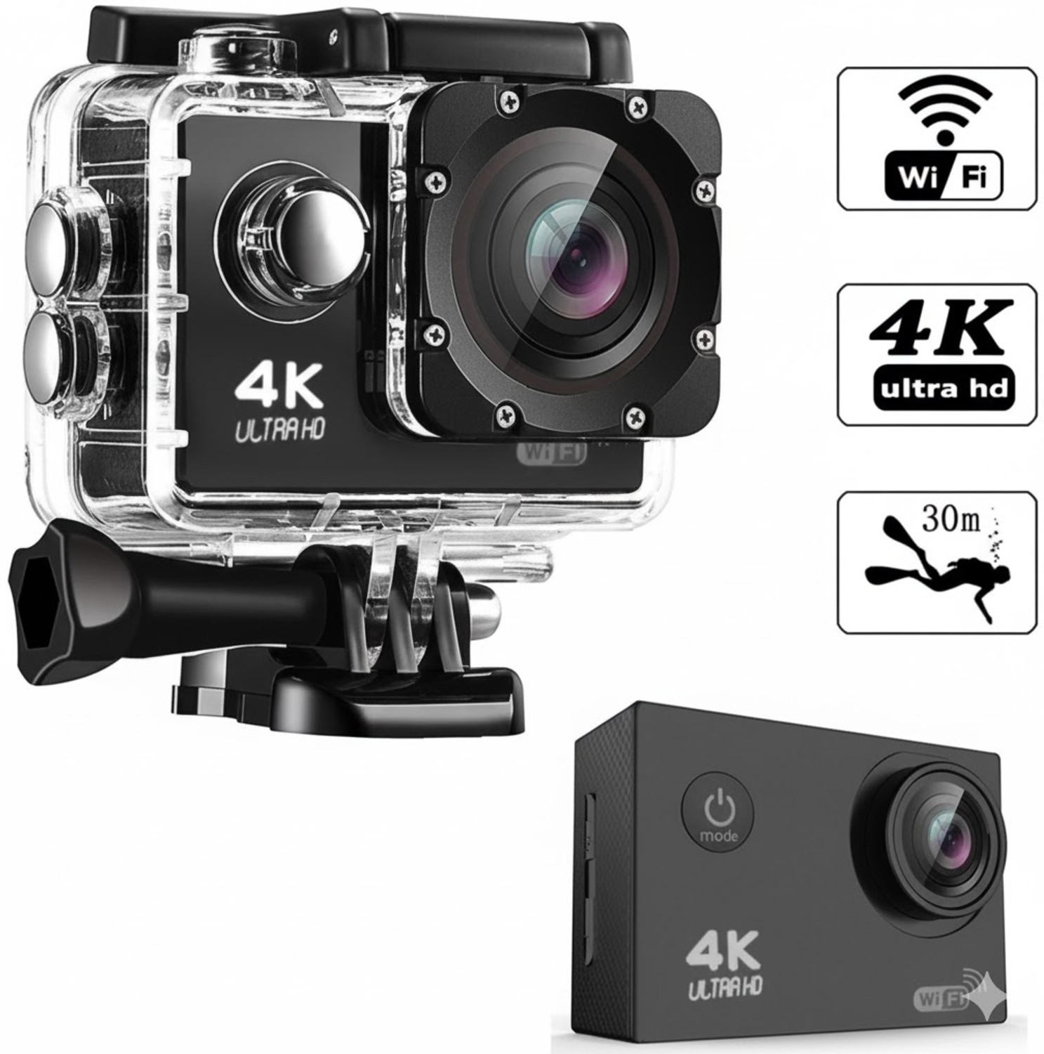 Image of DJICAM PRO 4K Action Camera,Waterproof 30M,Ultra Wide Lens, Pro Mount Kit with ACCESSIORIES Sports and Action Camera