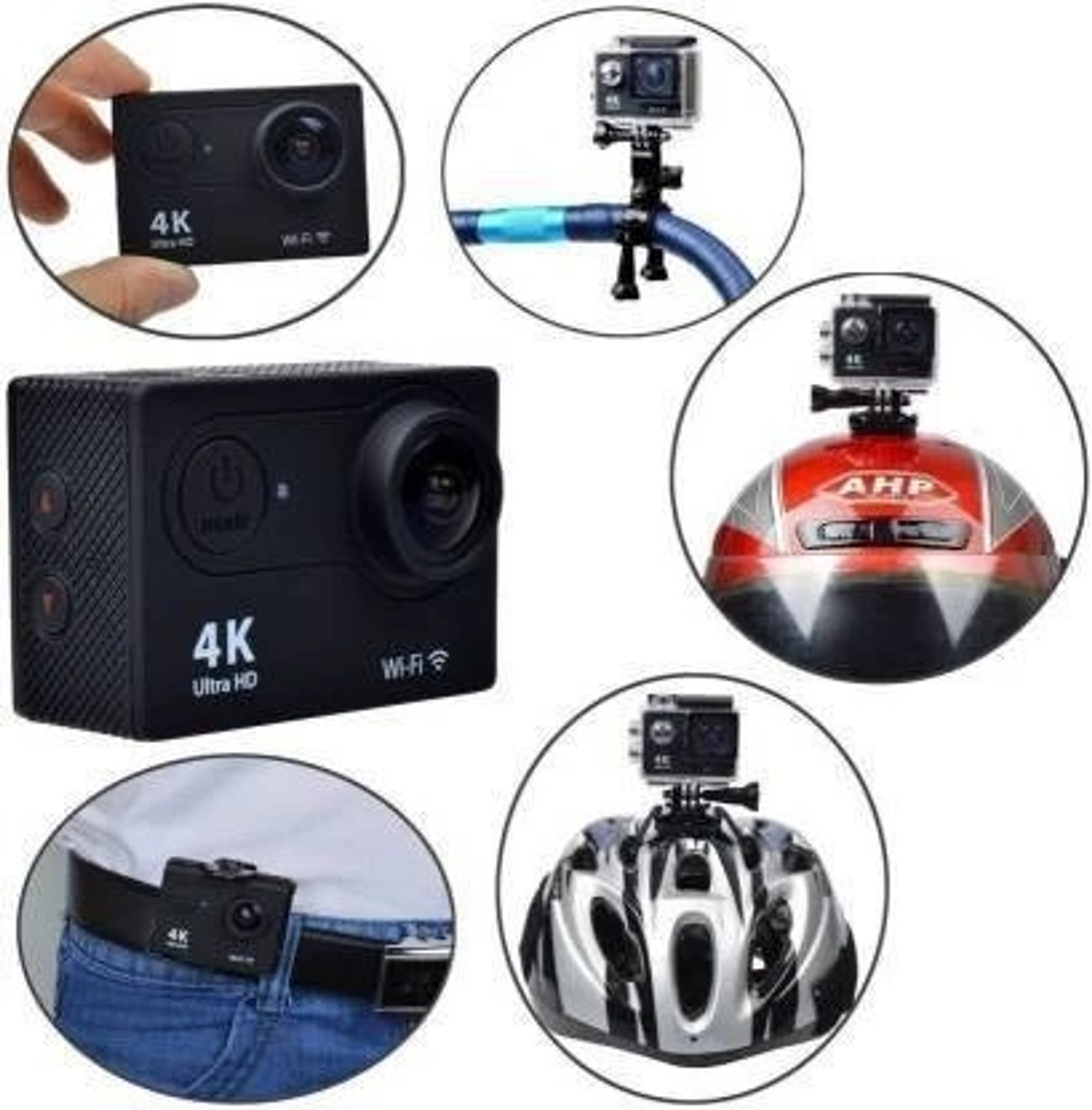 Image of INFRA Professional Helmet Camera 4K Helmet Cemera Full HD Mini Vlogging Camera and Sports Camera 4k Sports and Action Camera