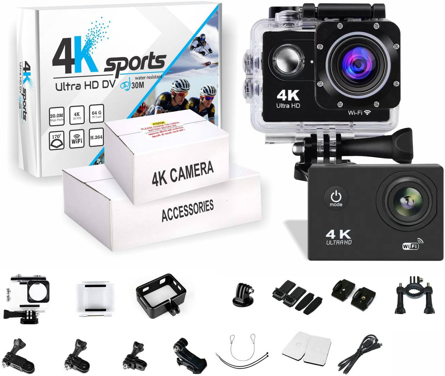Onfido GoPro Action Camera 4K 20MP - Image 1