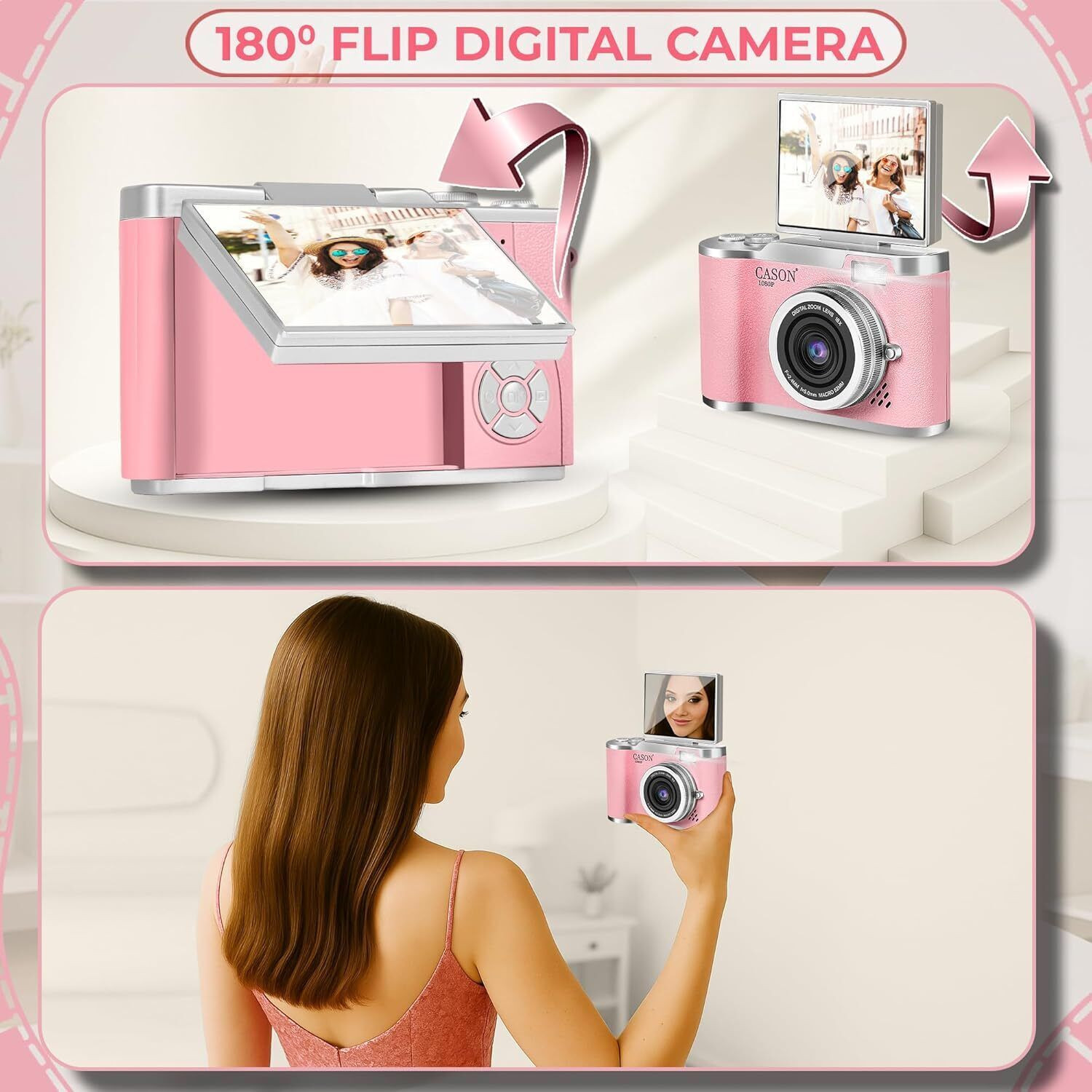 Image of CASON 07 kids camera 48MP Digital Camera for Kids-Real Photo & Video Mini Camera for Photography Sports and Action Camera