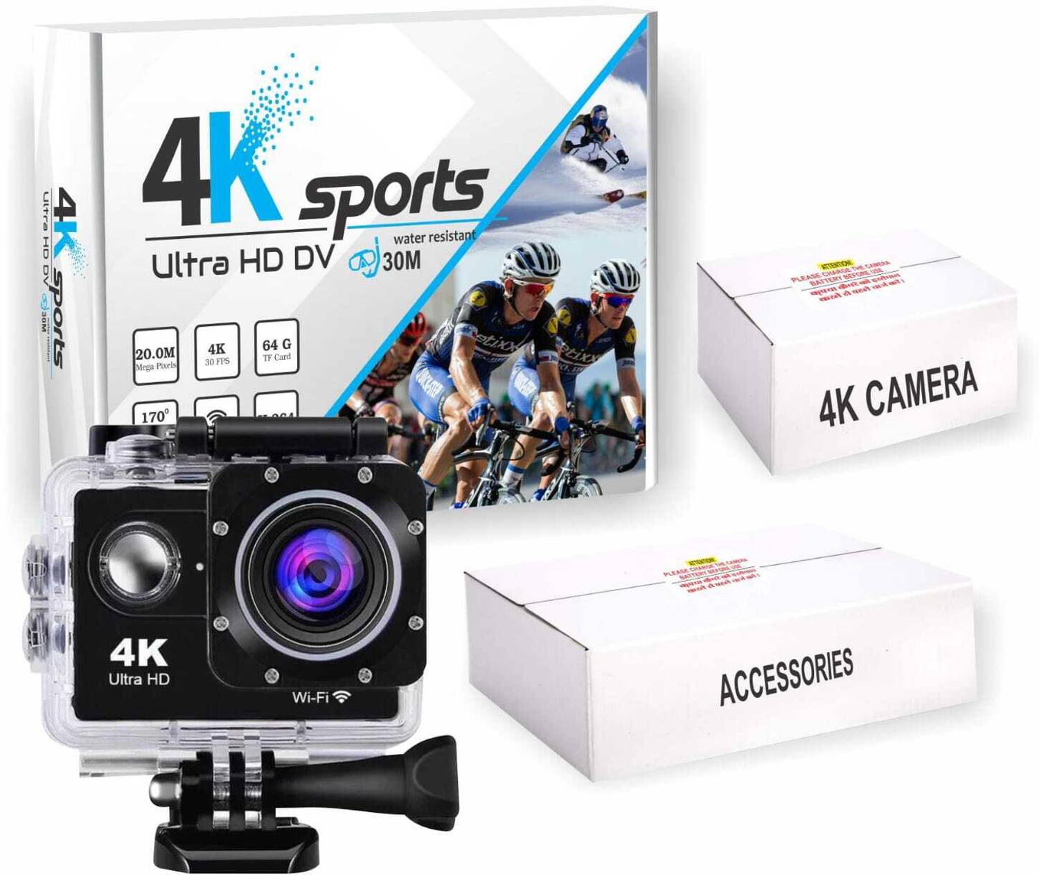 CinePeak Action Camera Action Camera 4k20MP Wifi 30M Waterproof Action Camera Sports DV Camcorder Sports and Action Camera