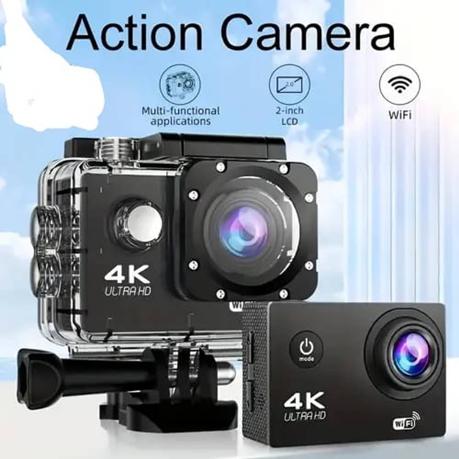 HyperLens Professional 4K Action camera Goprc Action Camera 4k20MP Wifi 30M Waterproof Action Camera Sports DV Camcorder Sports and Action Camera