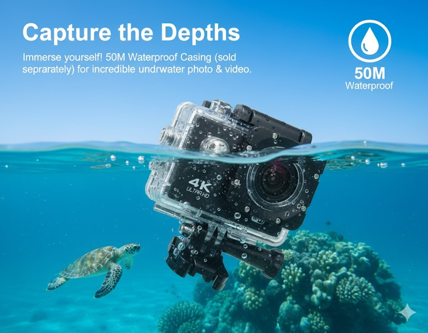 Image of UXCON Professional 4K Action Camera 4k 20MP Wifi 30M Waterproof Action Camera Sports DV Camcorder Sports and Action Camera