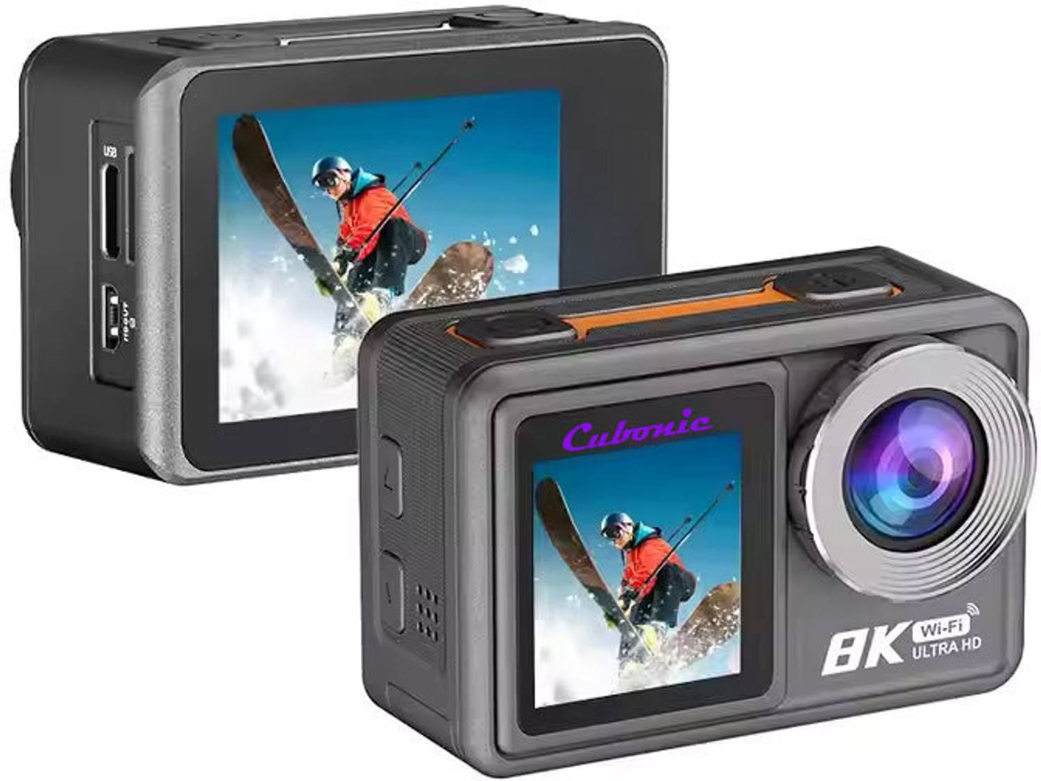 Cubonic 8K WiFi Dual Screen |Smoothest EIS 2.0 Anti-Shake