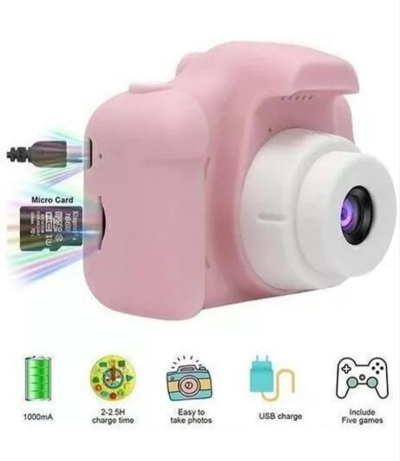 Image of PLAYVEX Kids camera Kids Digital Camera, 6+ Years, Photo & Video Recorder, Full HD 1080P, Portable Sports and Action Camera