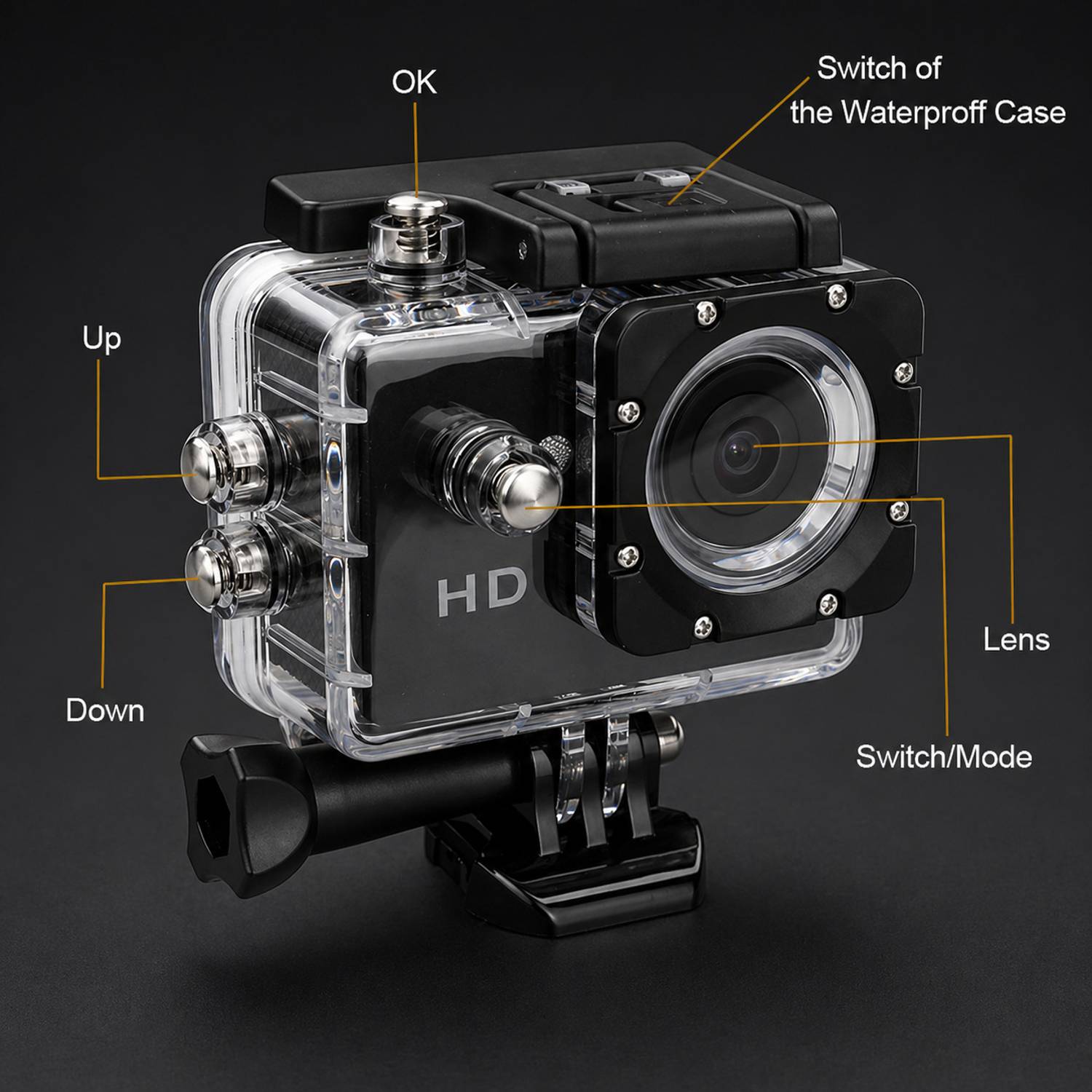 NextFrame ACTION CAMERA Mini 2K Action Camera for Bike Helmet & Travel Shooting Sports and Action Camera