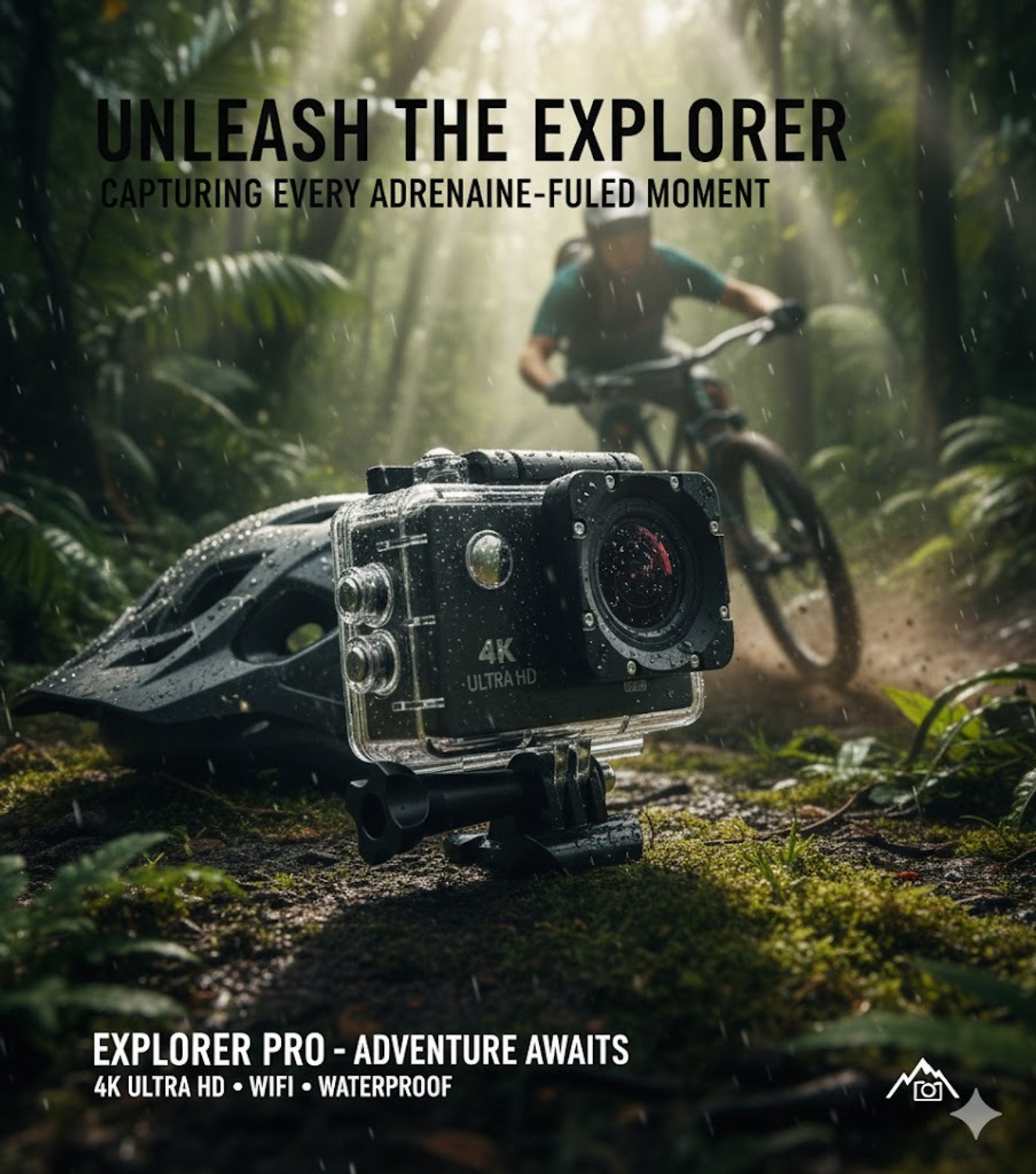 Image of GoproX 4K ACTION Volt Vision 4K Ultra HD WiFi Action Camera Sports and Action Camera