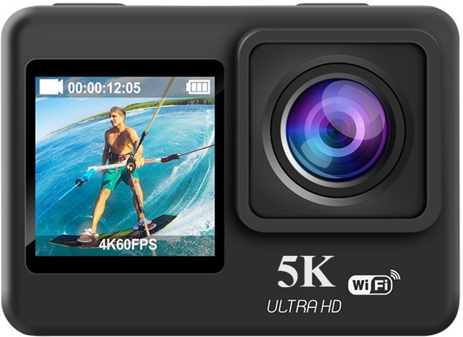 Image of Orlov 5K 5K Action Camera 60FPS 24MP Dual Screen WiFi Waterproof EIS Sports and Action Camera