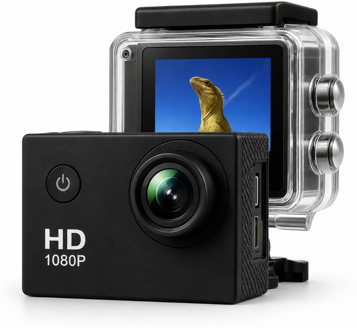 GOSWAMI HD HD Action Camera Series Action Camera Wide-Angle Lens with 2 Inch Display Accessories 16MP Sports and Action Camera