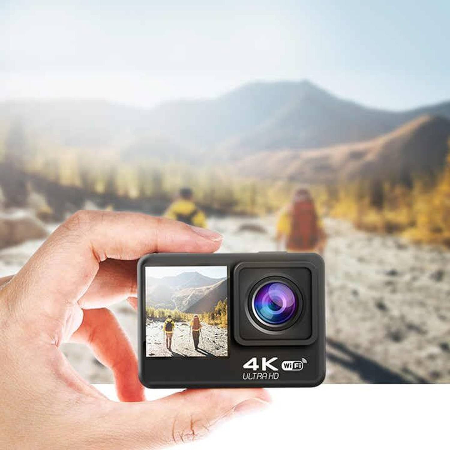 GUPTAVISION 4K Action Camera with HD Photo, 4X Zoom,170° Wide Angle for Vlogging and Sports Sports and Action Camera
