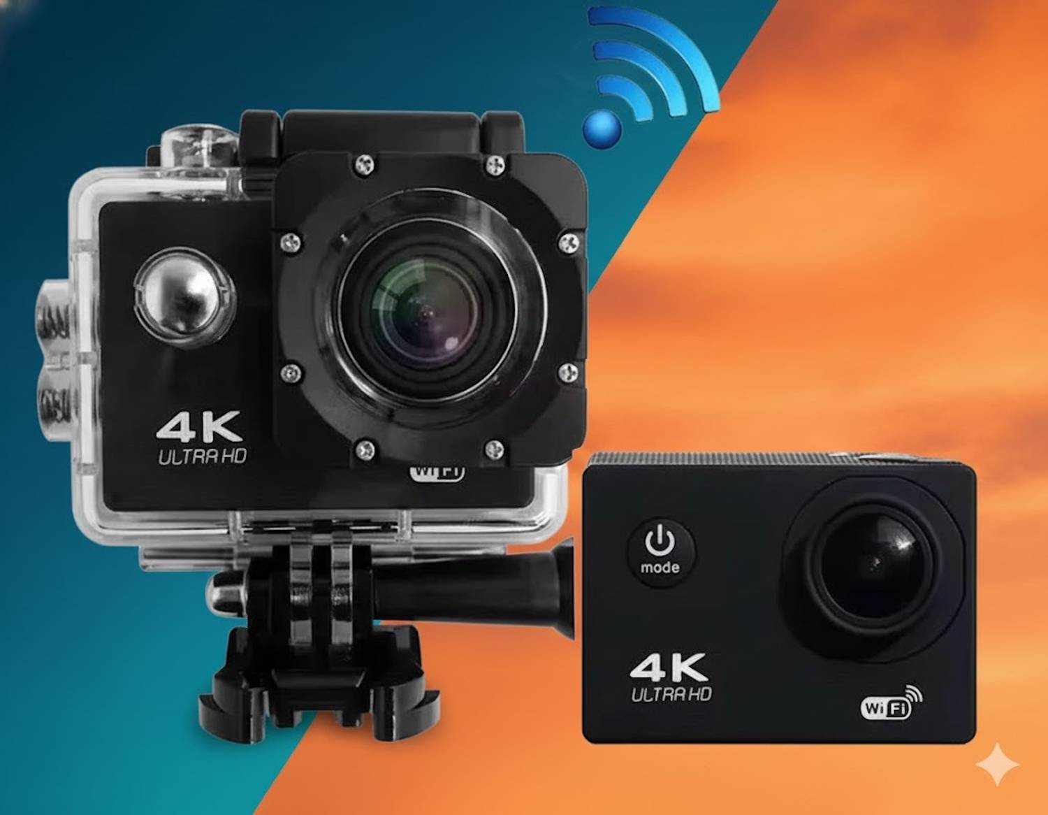 AACAM PROFESSIONAL Action Camera 16MP Ultra HD Waterproof Sports Camera for Bike, Cycling, Vlogging Sports and Action Camera