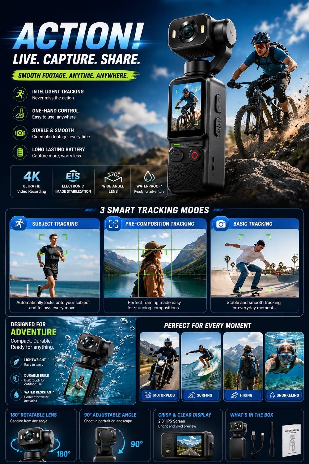 PARLYE Pocket Camera 180° Rotating Lens - Image 3