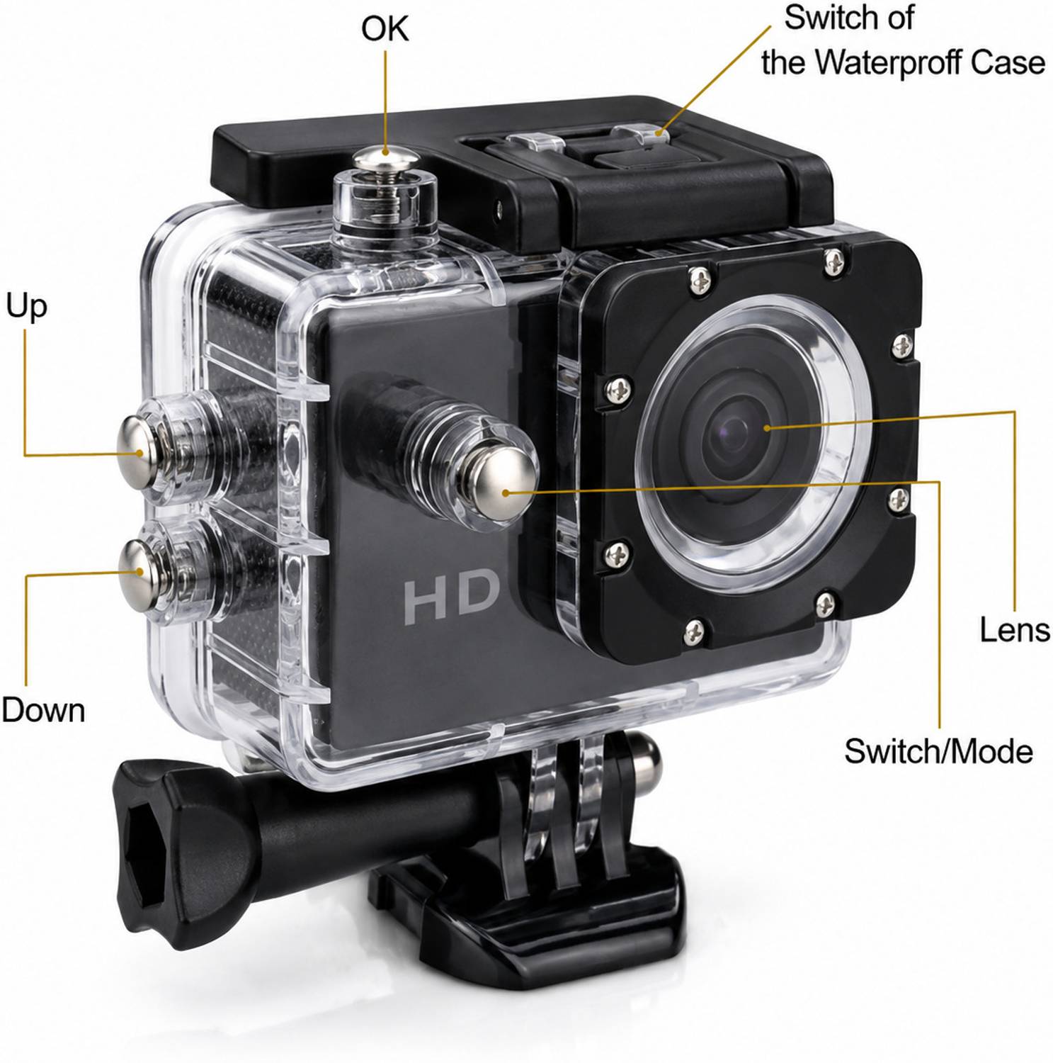 GoproX CAMERA HD 1080P WiFi Sports Action Camera Sports and Action Camera