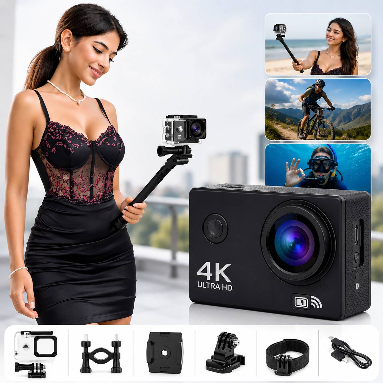 WEGOPRO GOPRO 4K DIGITAL CAMERA WITH NEW FEATURES Sports and Action Camera