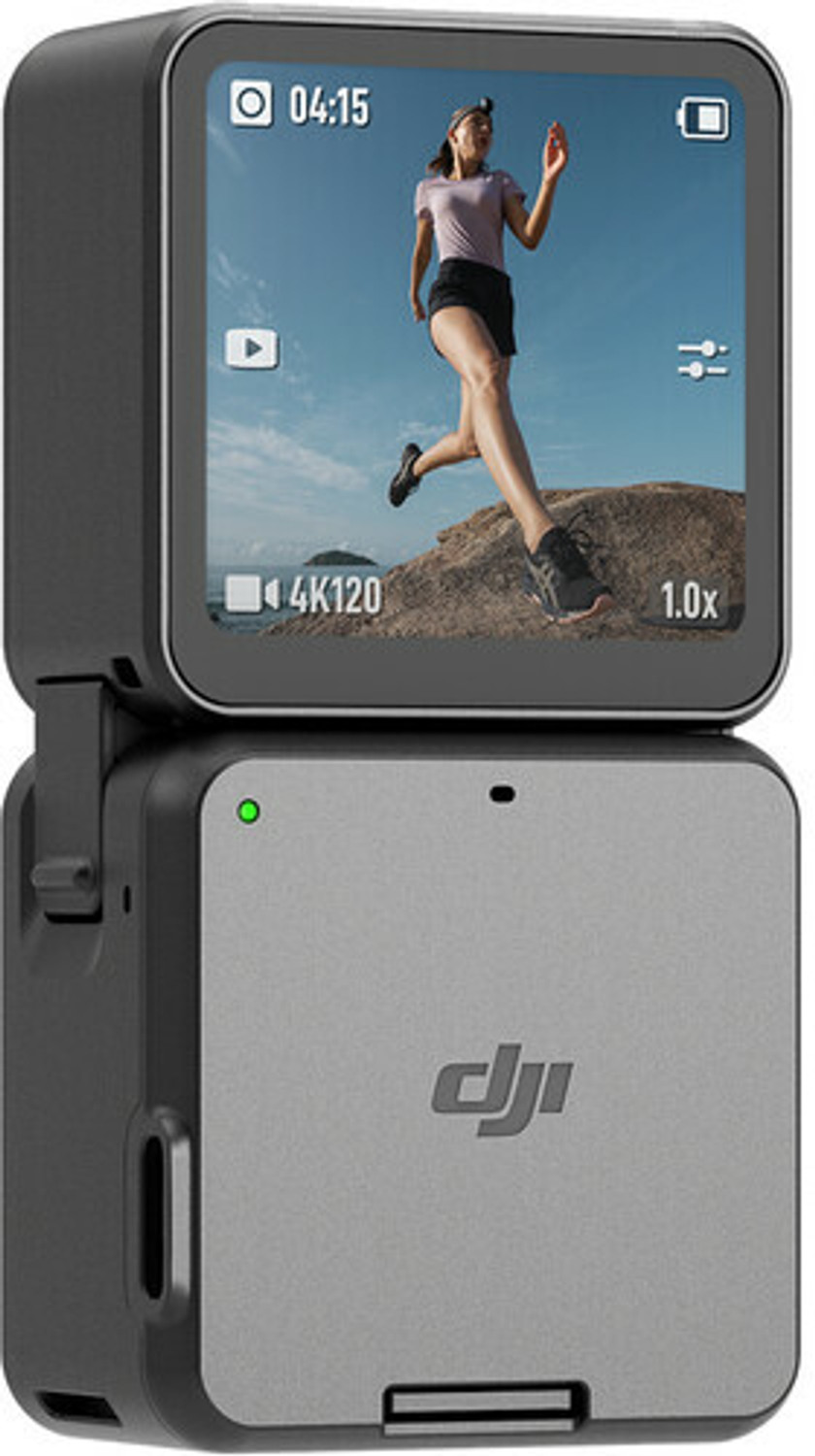 Image of dji Action 2 Dual Screen Combo Dual Screen Combo with Front Touchscreen, Magnetic Versatility, 4K Recording Upto 120 fps and 155 Degree FOV, Portable and Wearable, Horizon Steady, AI Editor, 10 m Waterproof Sports and Action Camera