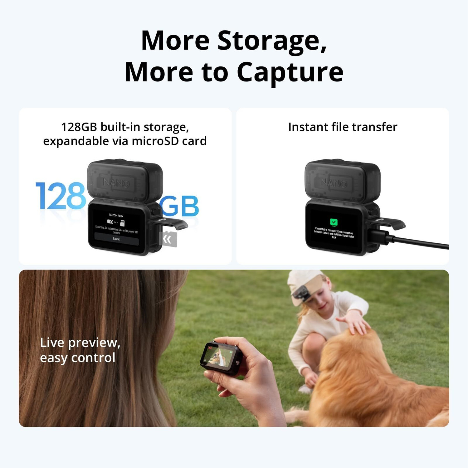 Image of dji Osmo Nano Standard Combo (128GB) Sports and Action Camera