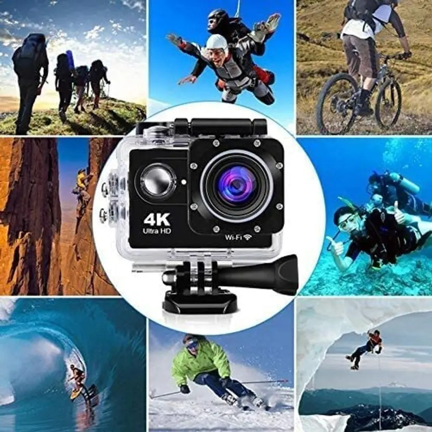 Image of WANDEREYE Action camera Action Camera 4k16MP Wifi 30M Waterproof Action Camera Sports DV Camcorder Sports and Action Camera