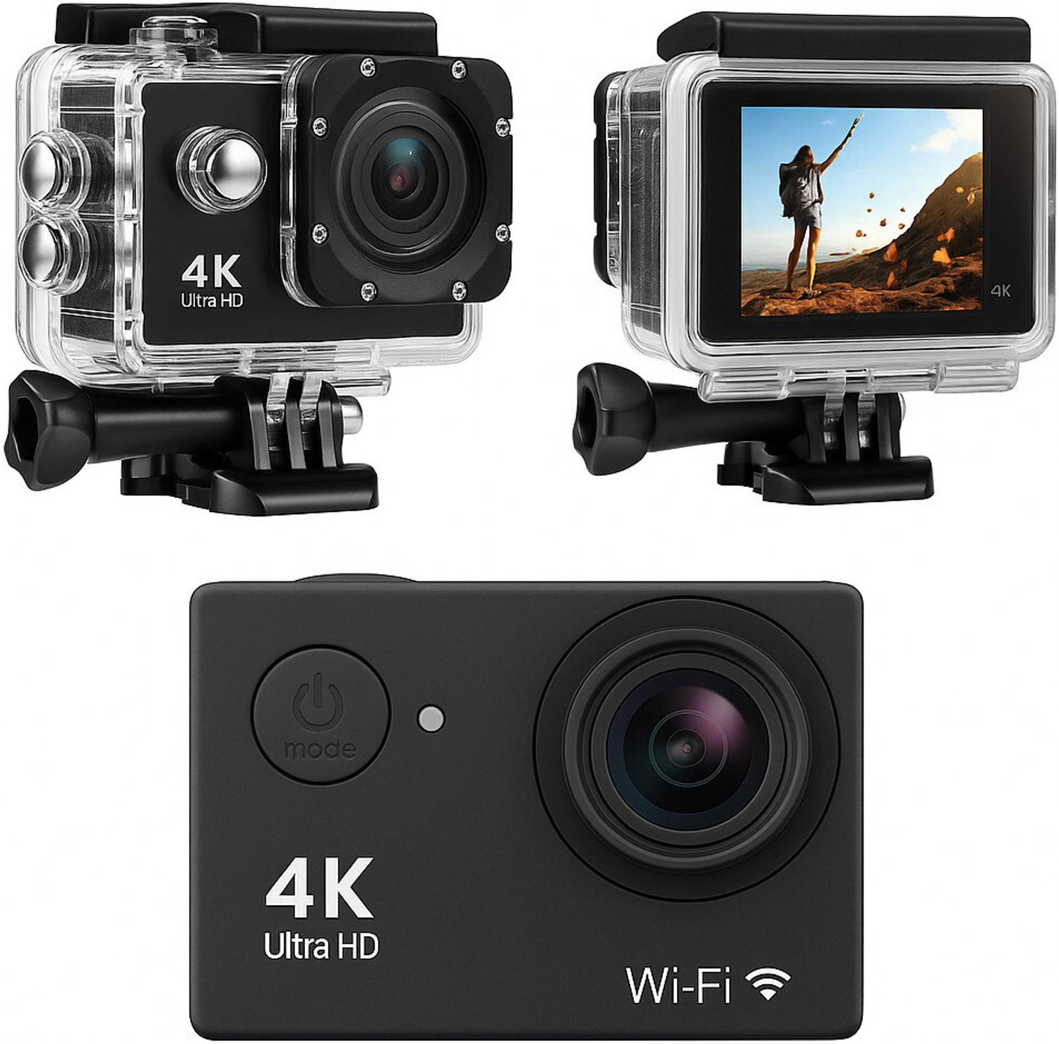 TOTAL 4K H2 Action camera Sports Camera 4k16MP Wifi 30M Waterproof Action Camera Sports DV Camcorder Sports and Action Camera