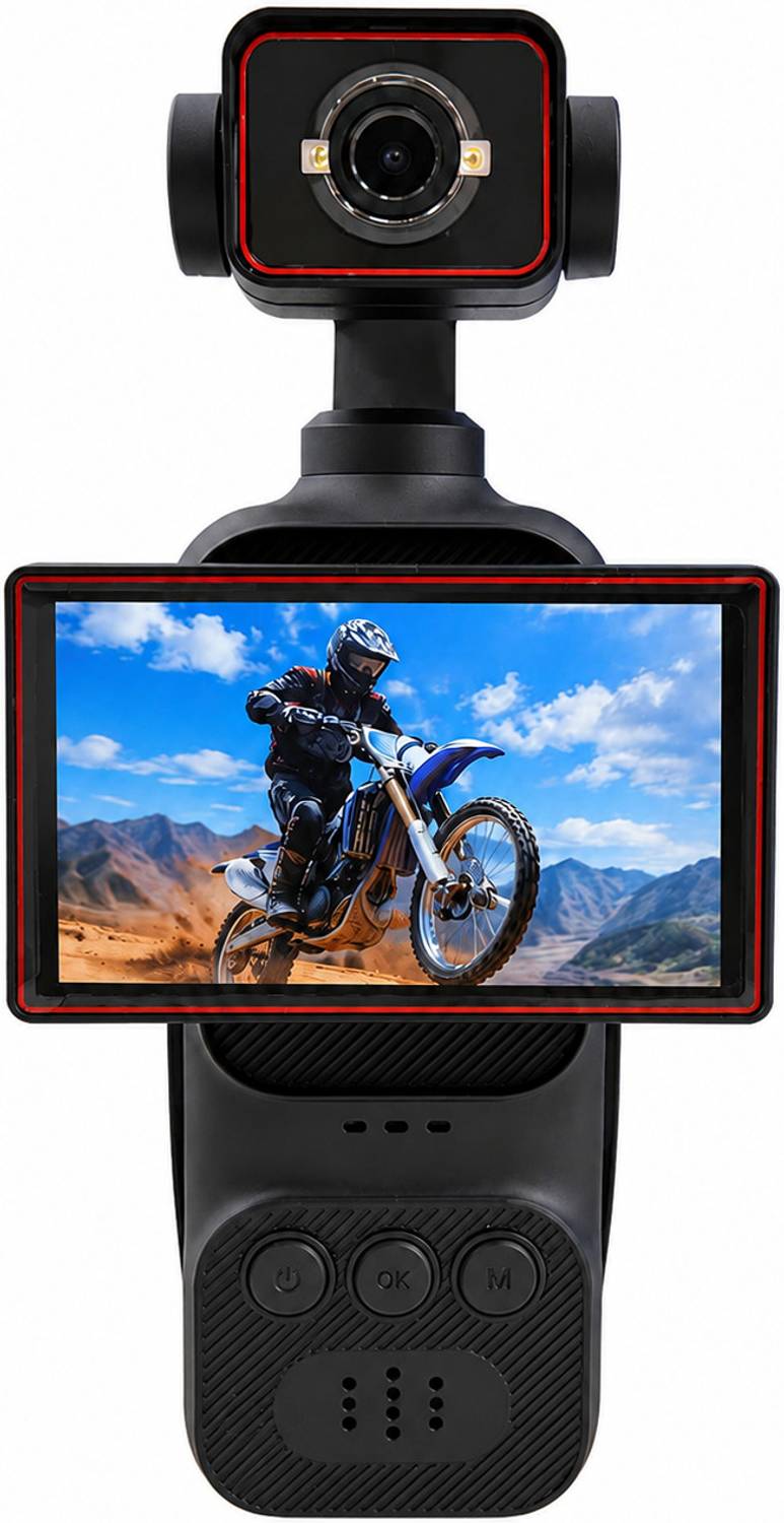 GUPTAVISION Series Pocket Camera Series Model Name 4K WiFi Pocket Camera with Flip Screen Sports and Action Camera